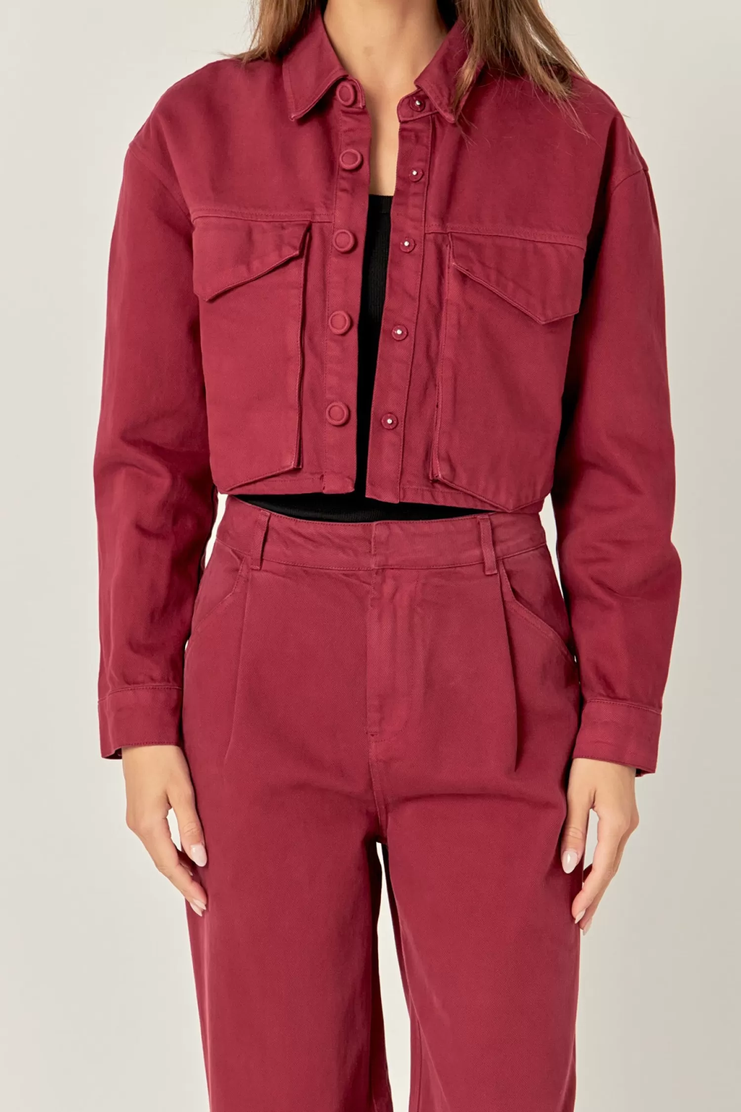 Sale Oversize Pocket Cropped Jacket Jackets & Coats | Matching Sets