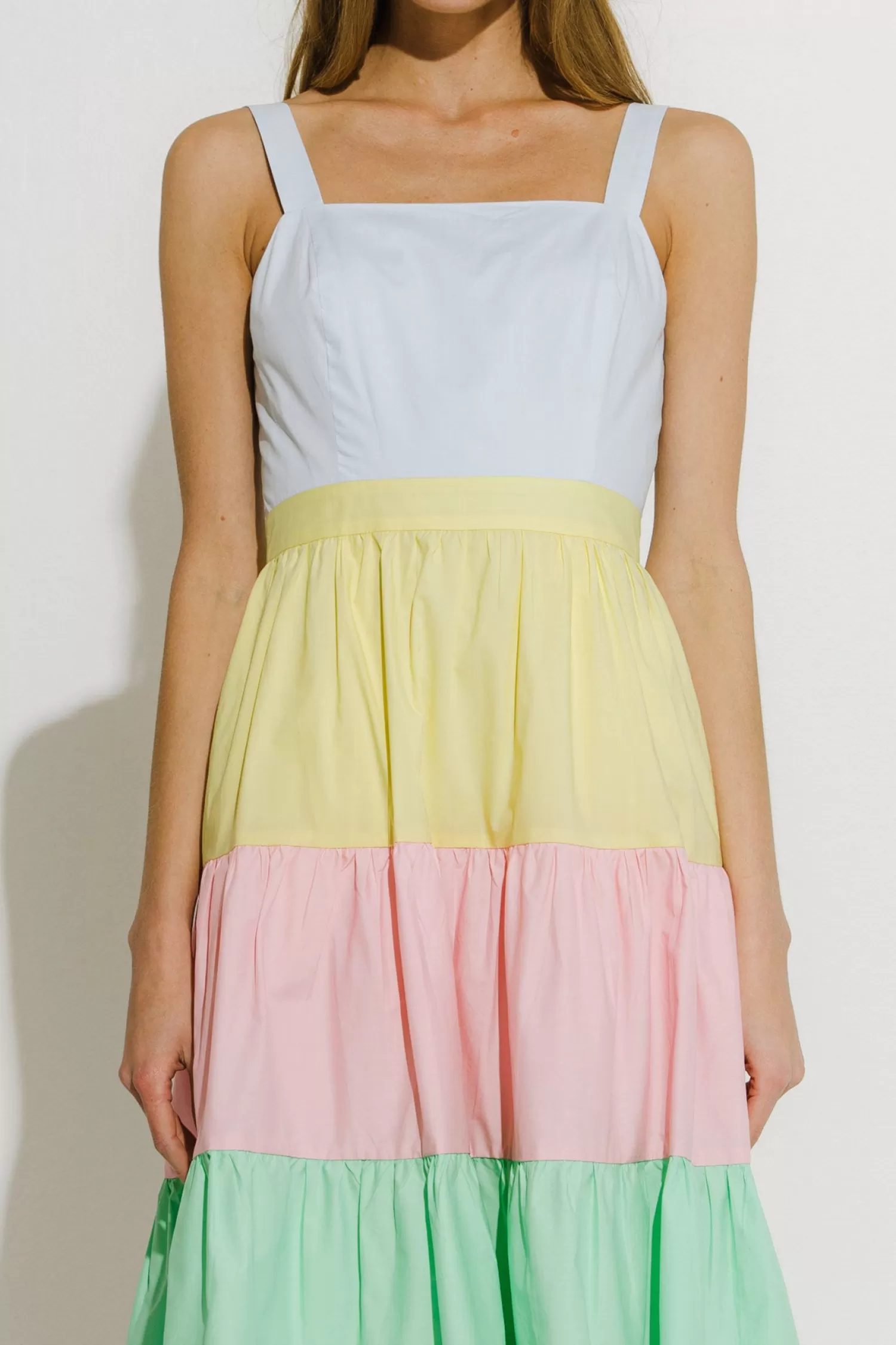 New Pastel Color Block Midi Dress Midi Dresses | Dresses
