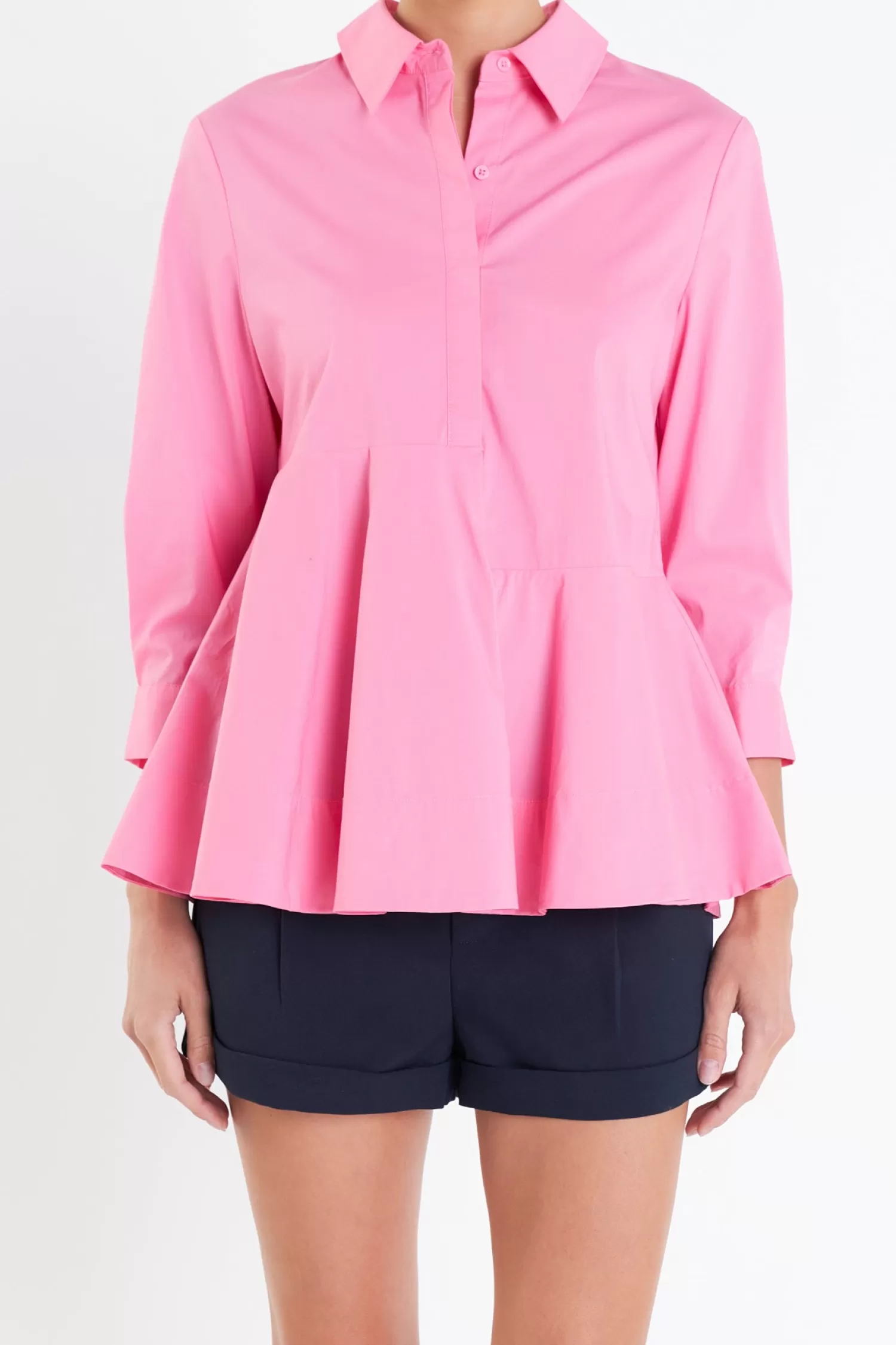 Best Sale Peplum Waist Detailed Blouse Tops