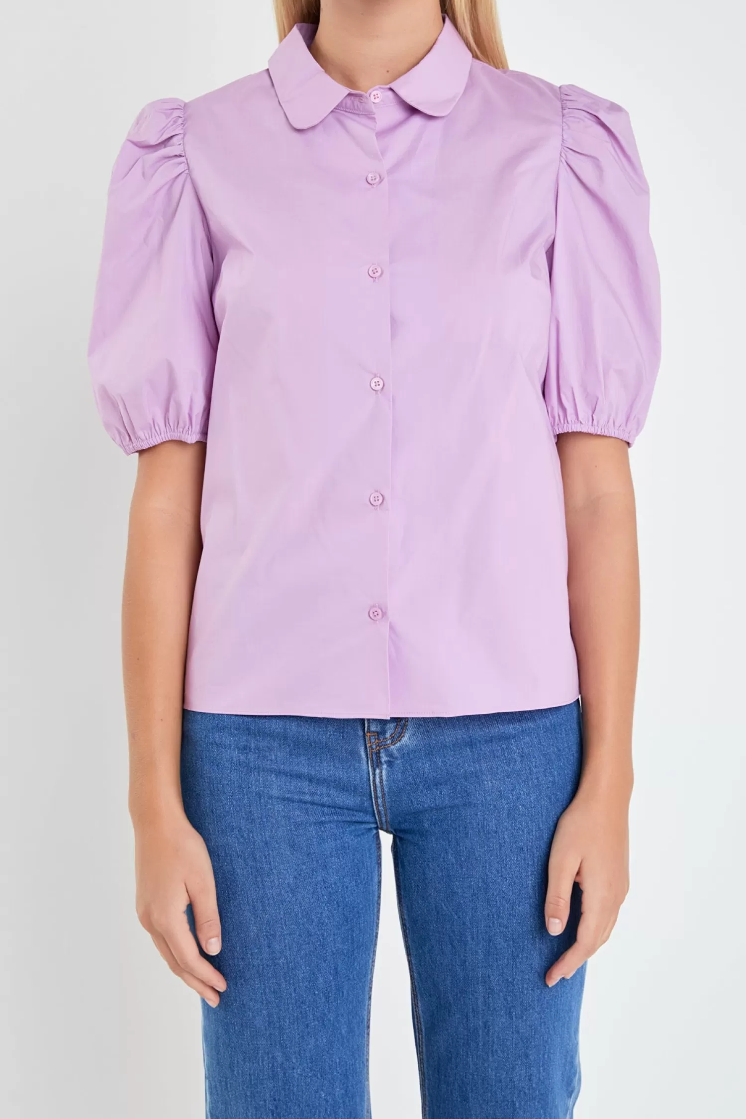 Fashion Peter Pan Collar Shirt Puff Sleeve Perfection | Tops