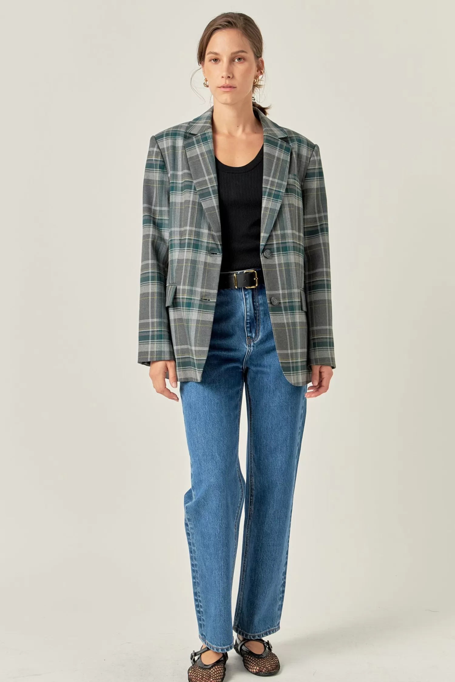 Store Plaid Blazer Matching Sets | Jackets & Coats