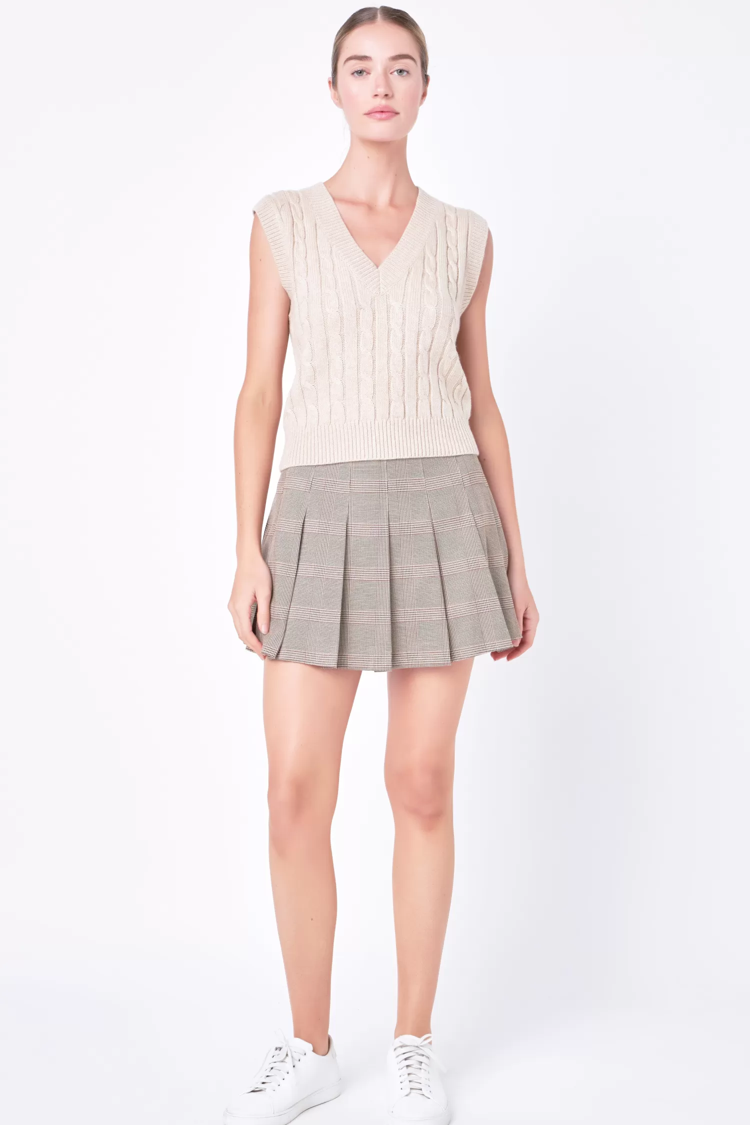 Sale Pleated Check Skort Date-Night Ready | Skorts