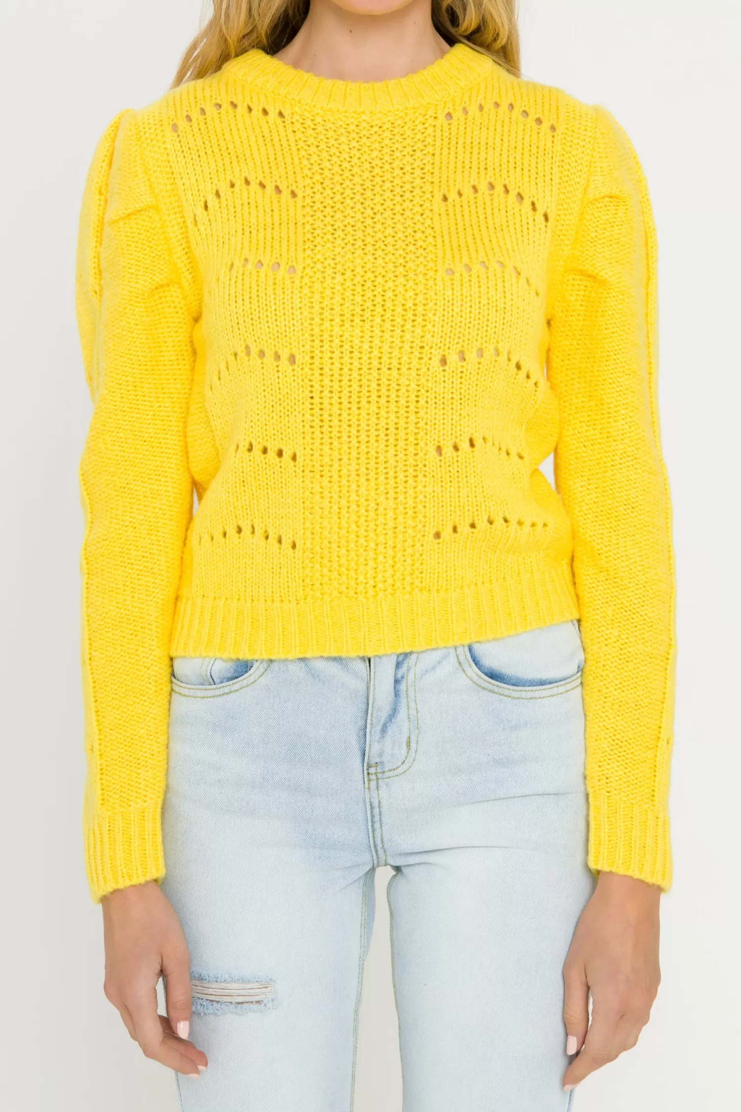 Outlet Pleated Long Sleeve Sweater Sweaters & Knits | Sweater Season