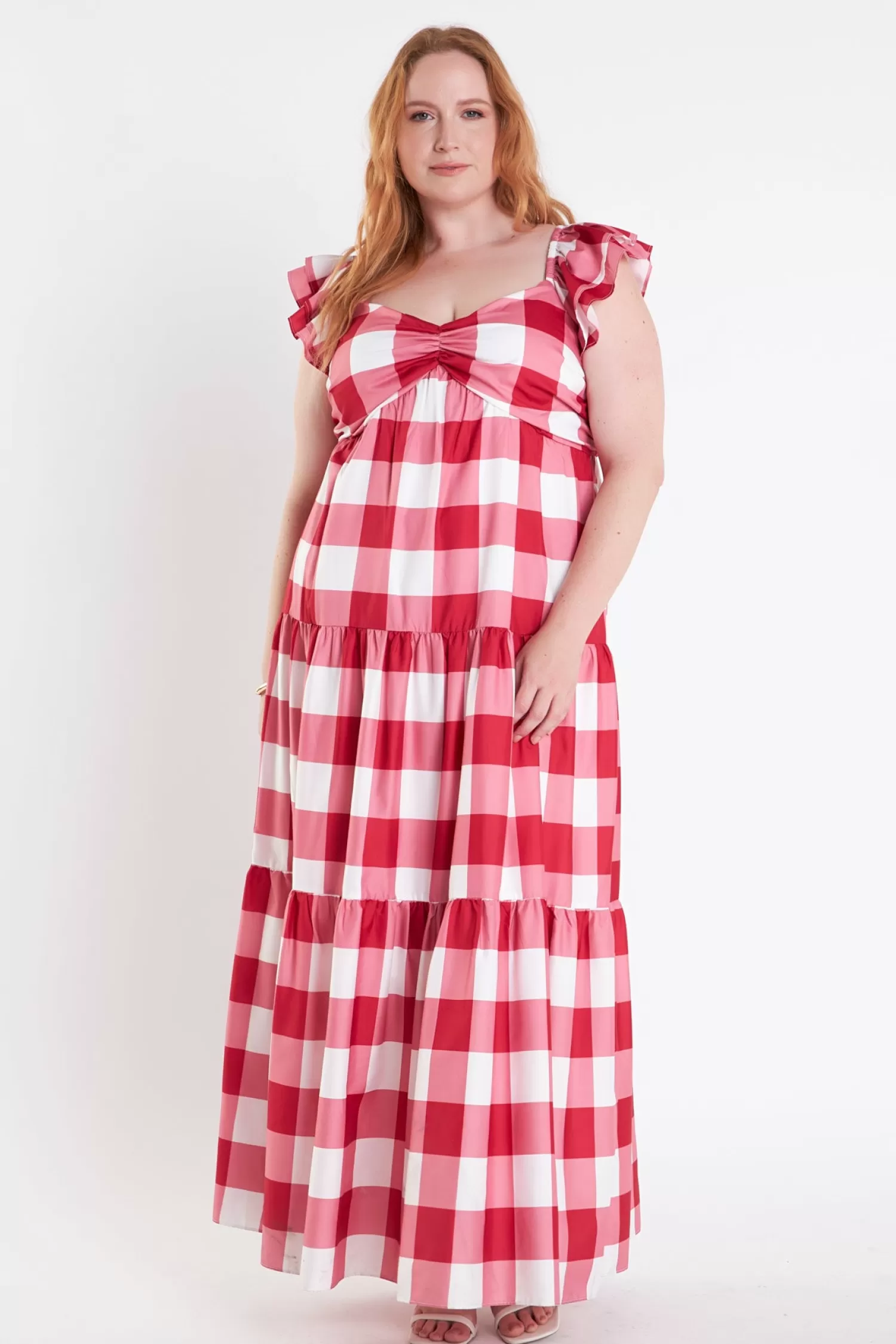 New Plus Size Gingham Maxi Dress Maxi Dresses | Plus Size