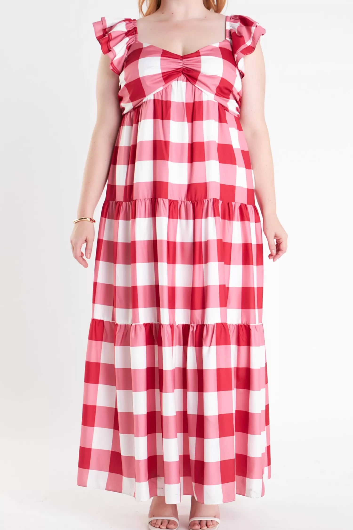 New Plus Size Gingham Maxi Dress Maxi Dresses | Plus Size