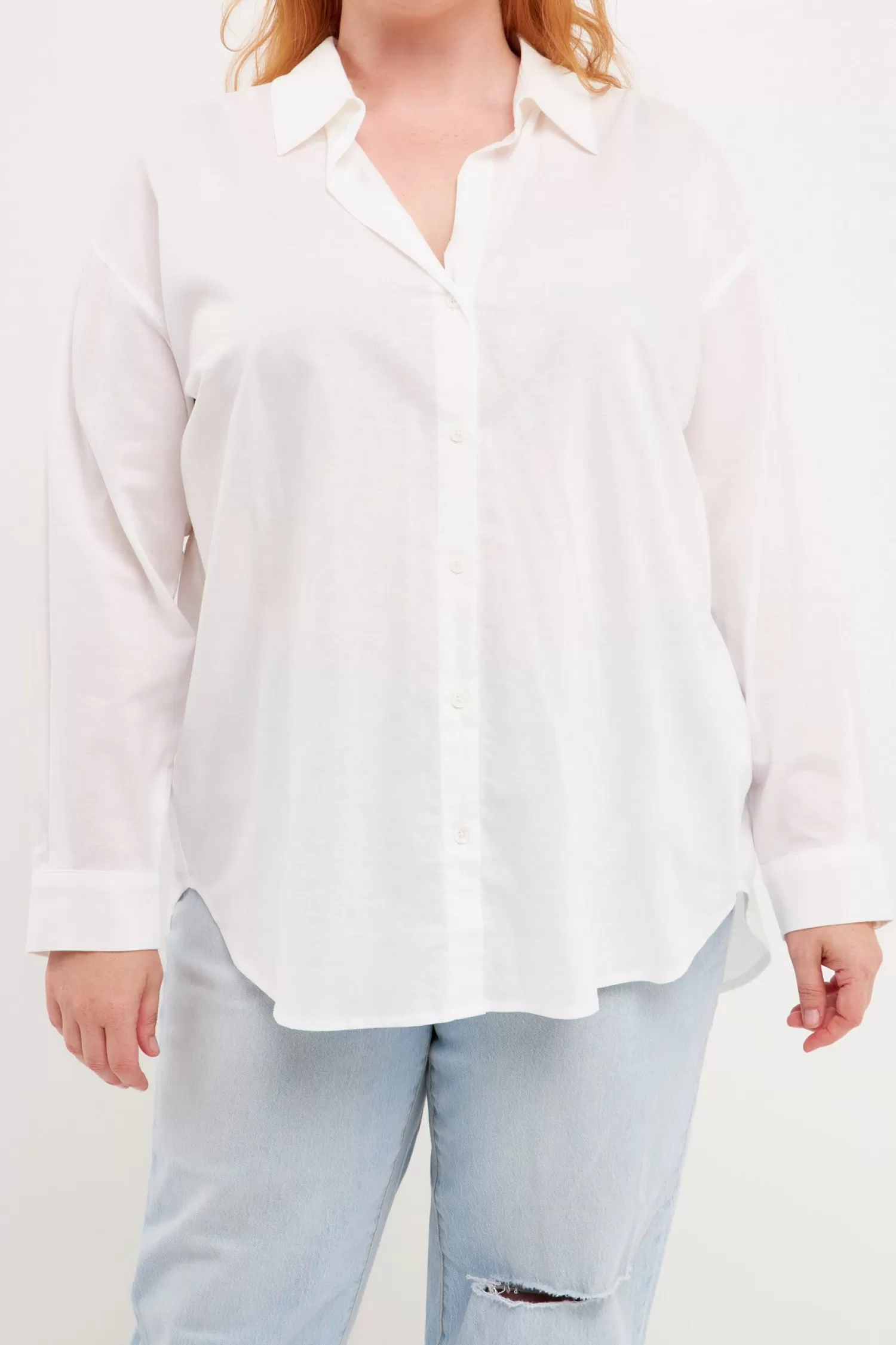 Sale Plus Size Oversized Linen Shirts Plus Size | Tops