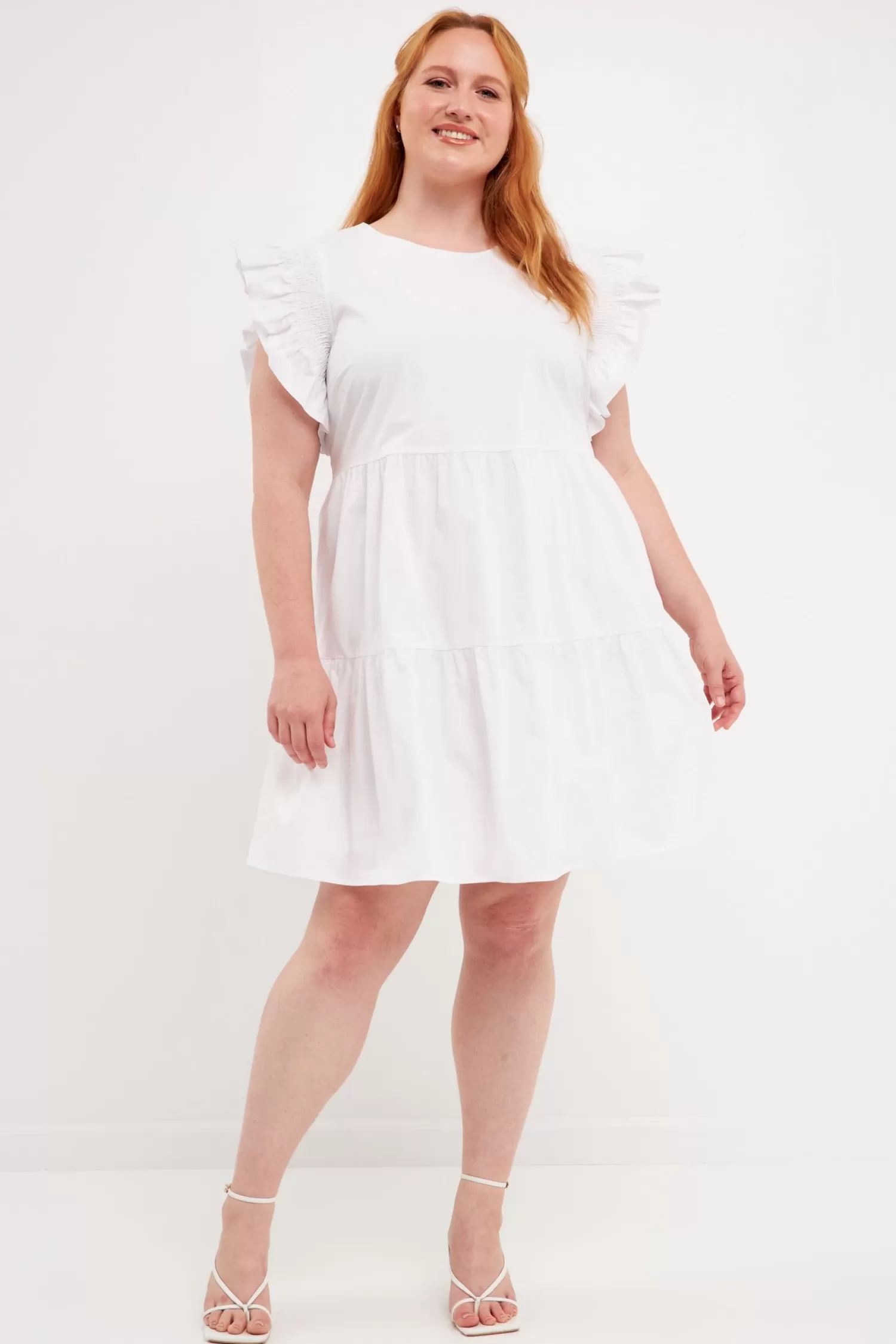 Hot Plus Size Ruffled Babydoll Mini Dress Plus Size | Dresses