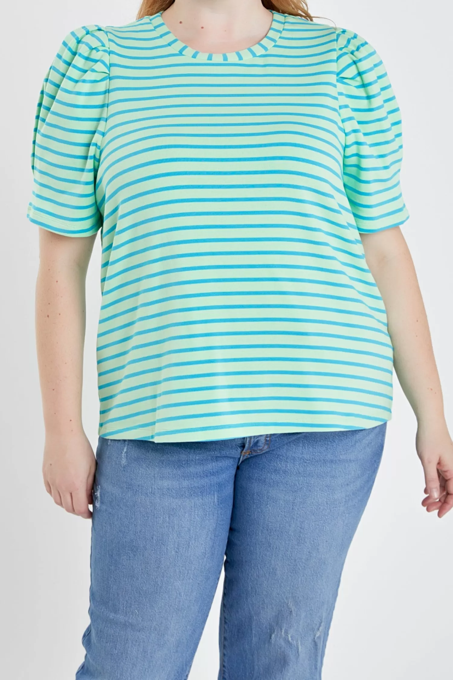 Online Plus Size Stripe Women Knit Shirt Plus Size | Stripe Wonders