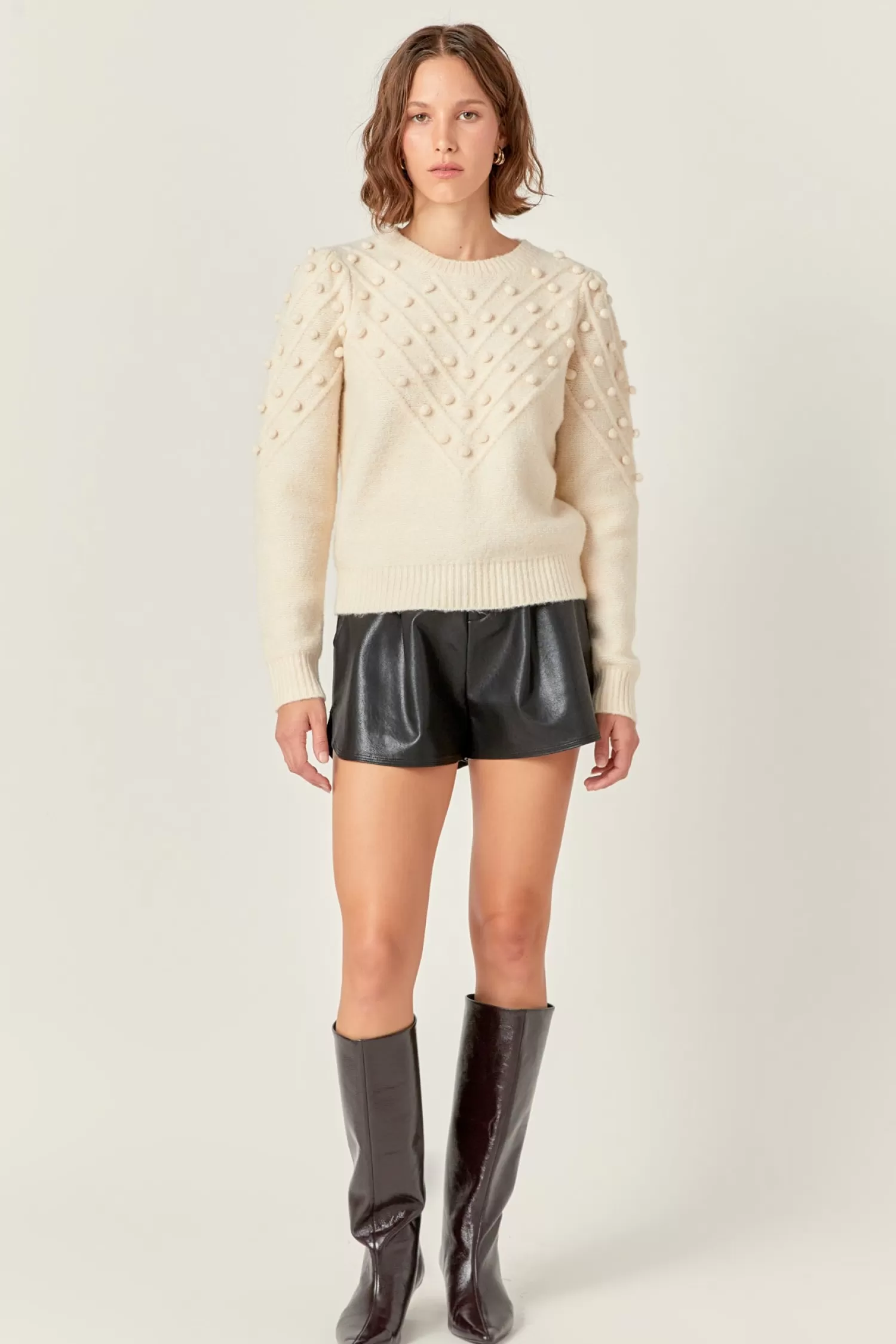 Discount Pom Pom Detail Long Sleeve Sweater Sweaters & Knits | Sweater Season