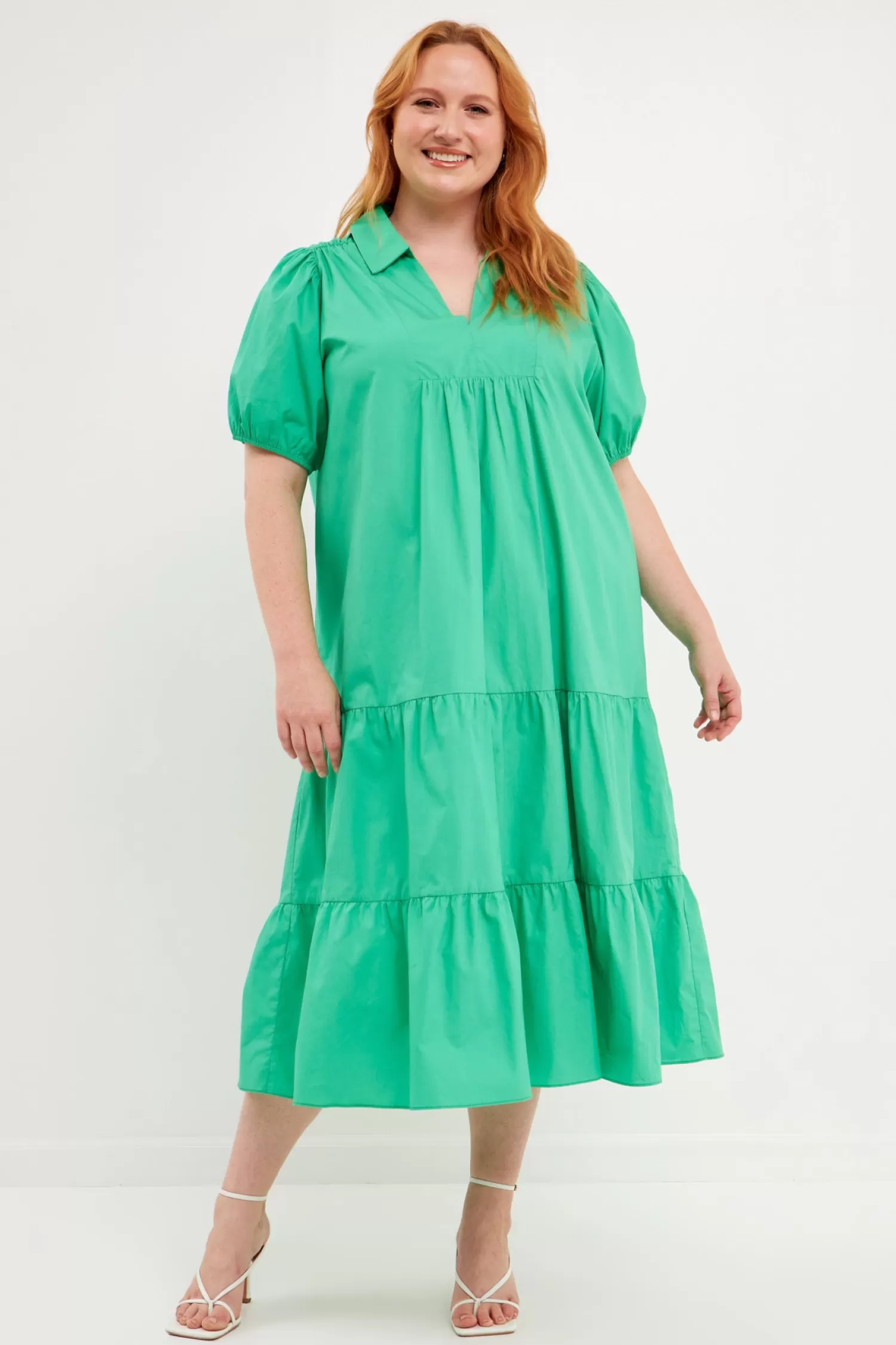 Cheap Poplin Midi Dress Midi Dresses | Plus Size