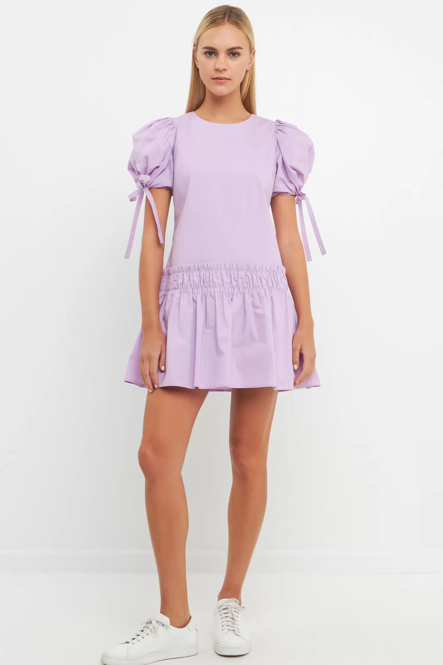 Hot Poplin Ruffle Dress with Tied Detail Mini Dresses | Best Sellers