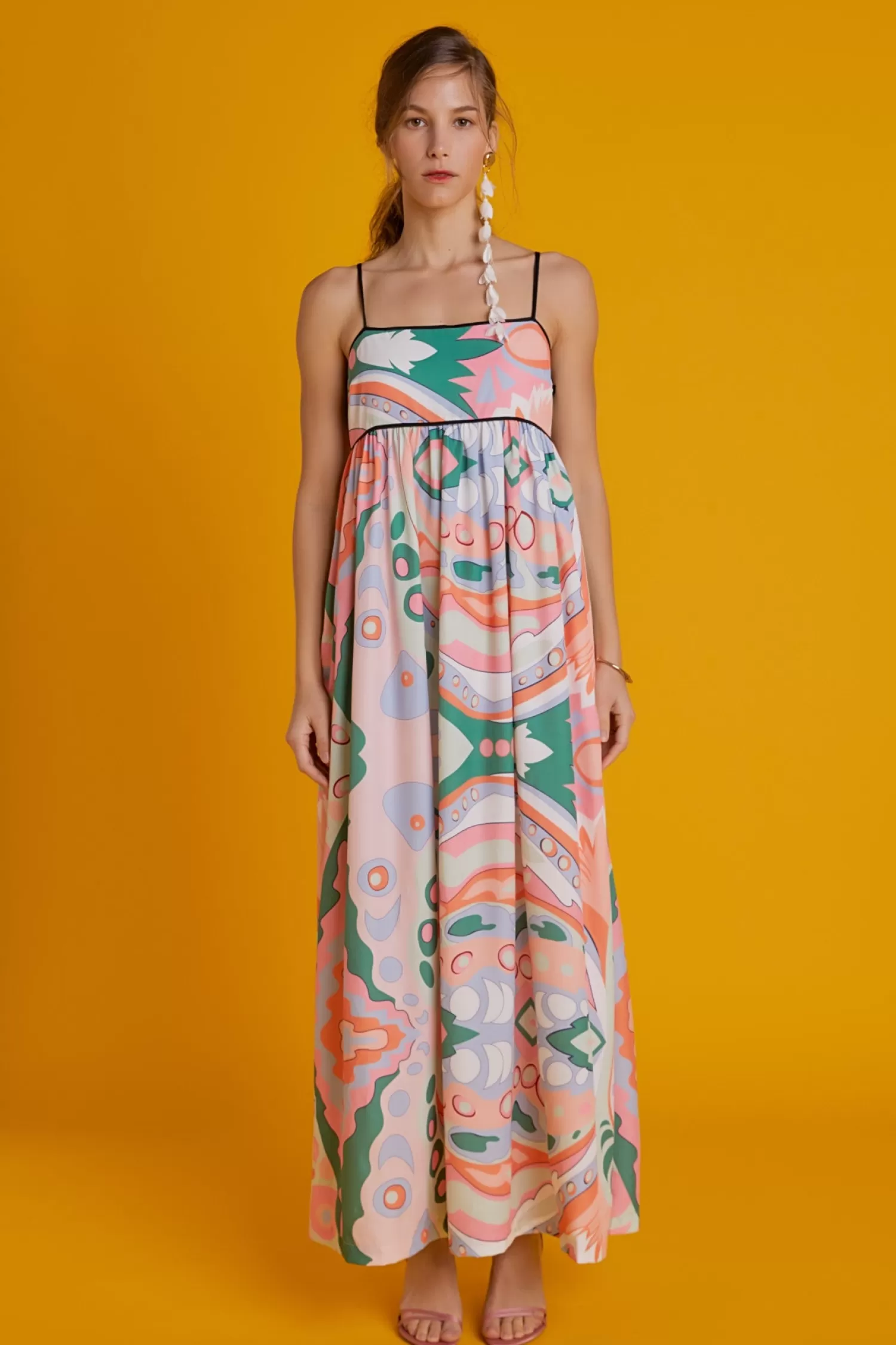 Discount Print Empire Waist Maxi Dress Resort Ready | Maxi Dresses