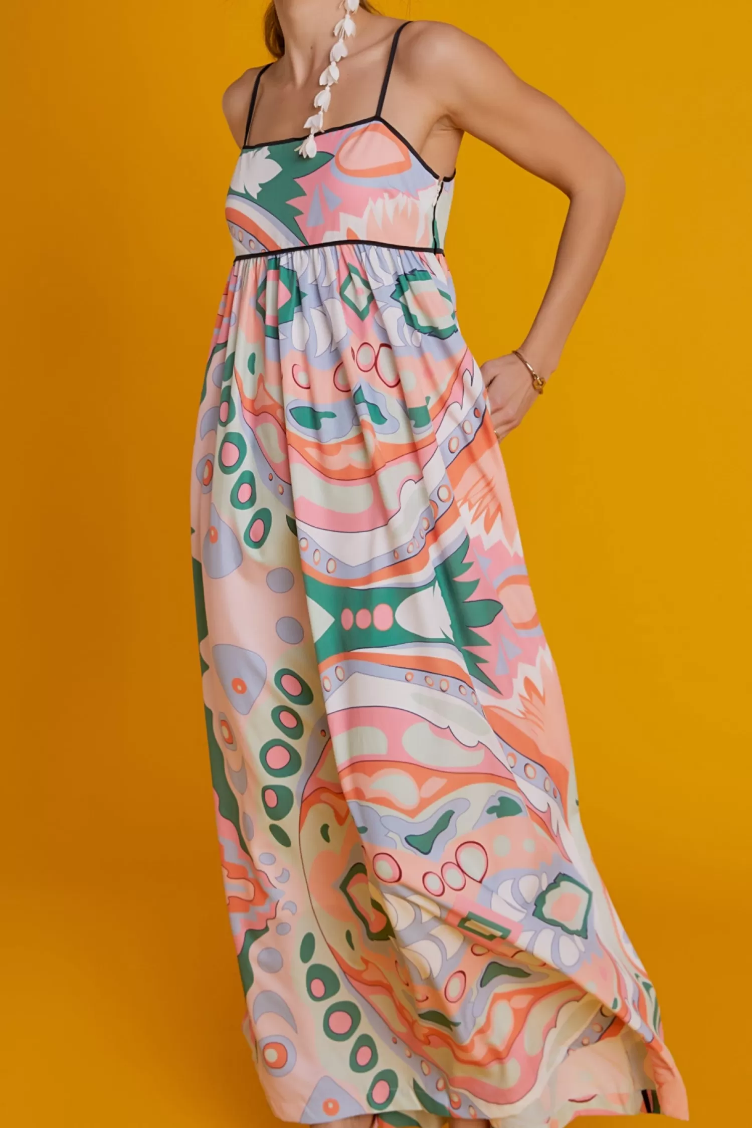 Discount Print Empire Waist Maxi Dress Resort Ready | Maxi Dresses