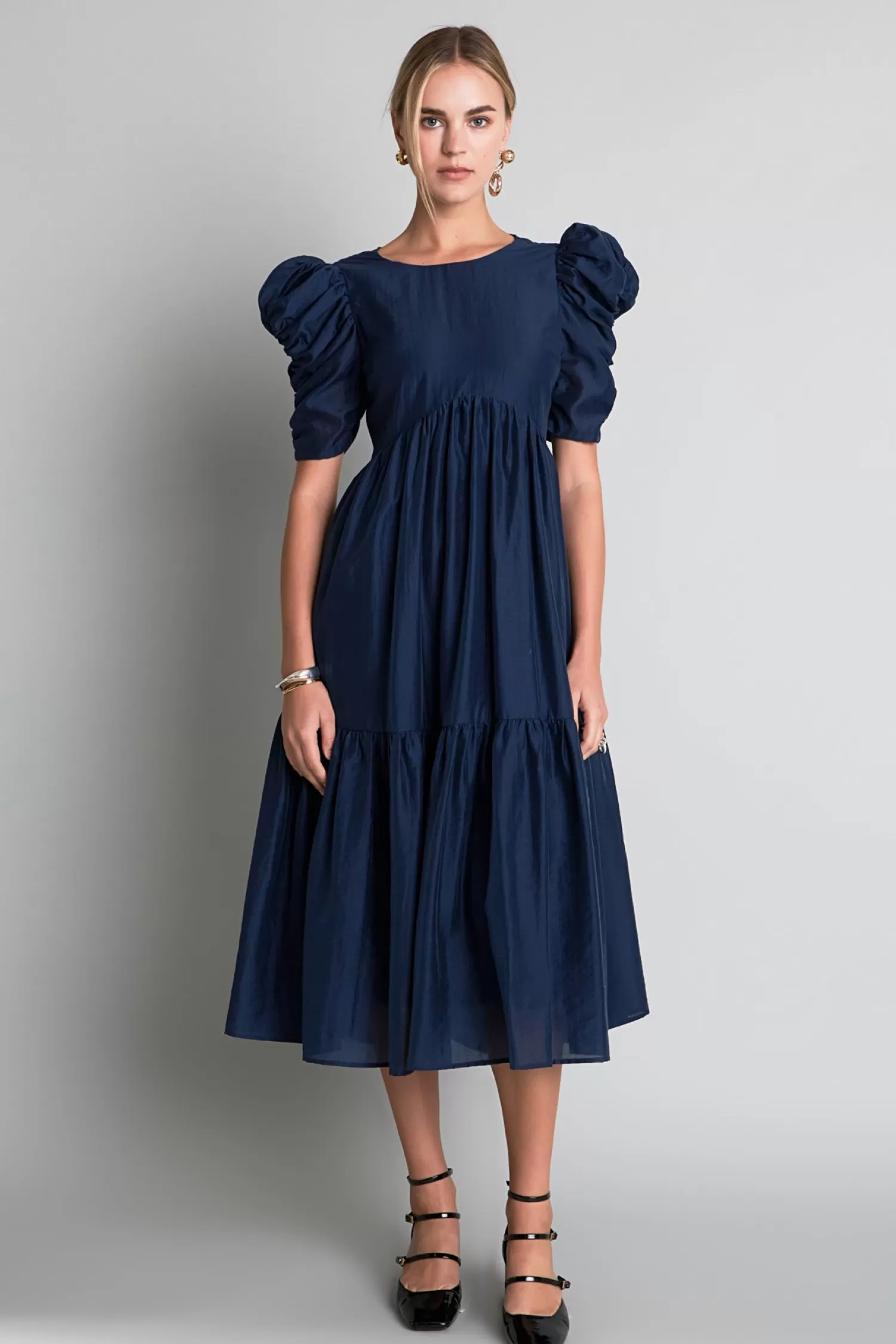 Online Puff Sleeves Midi Dress Midi Dresses | Formal