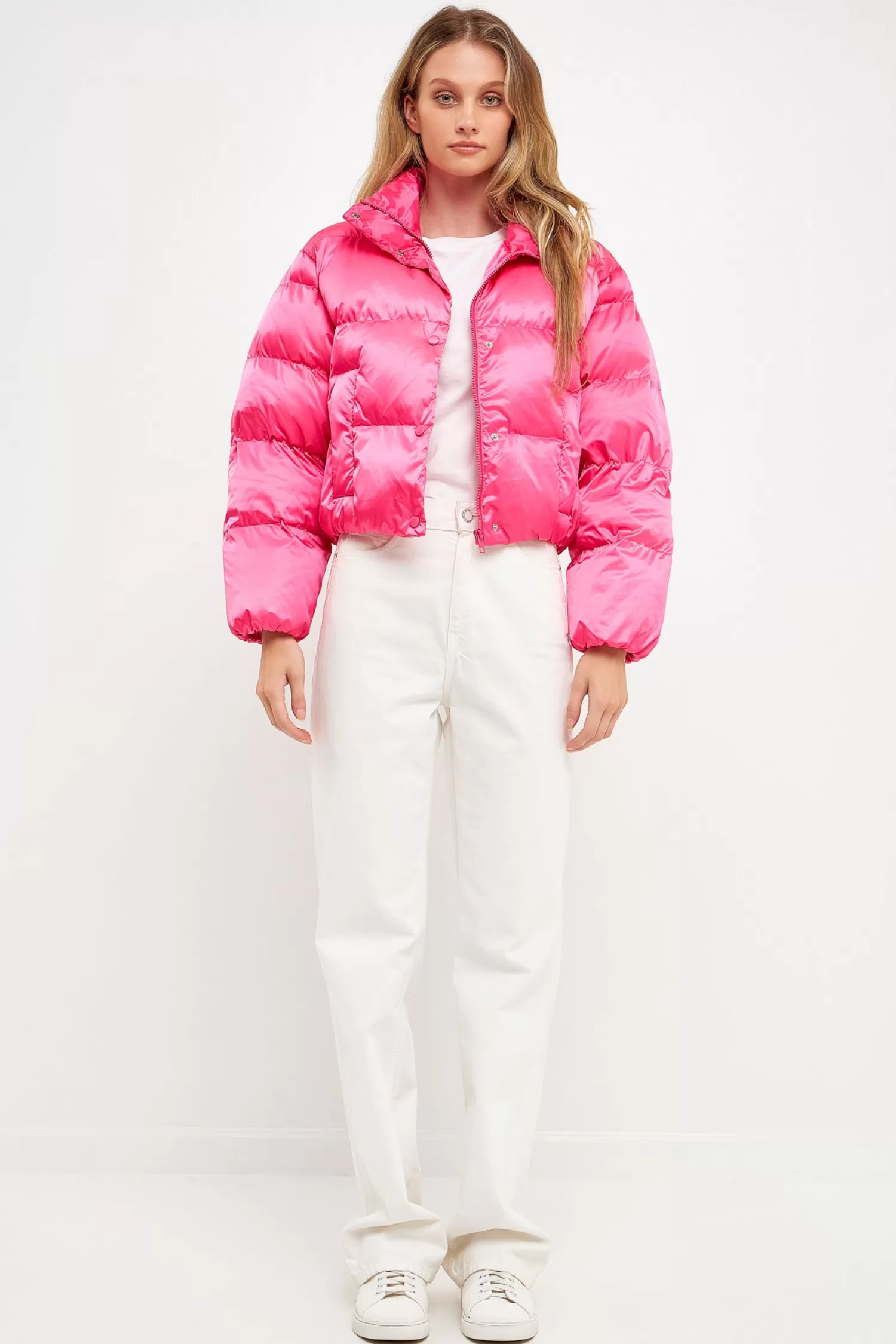 Outlet Puffer Cropped Jacket Jackets & Coats