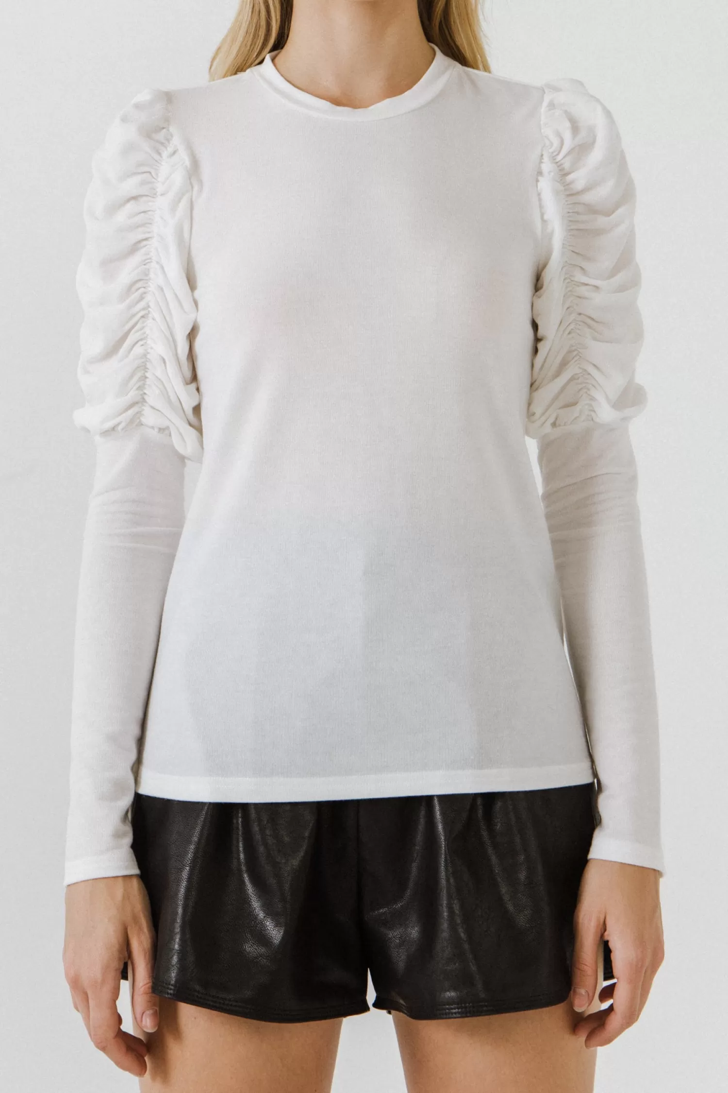 Best Sale Ruched Sleeve Knit Top Best Sellers | Sweaters & Knits