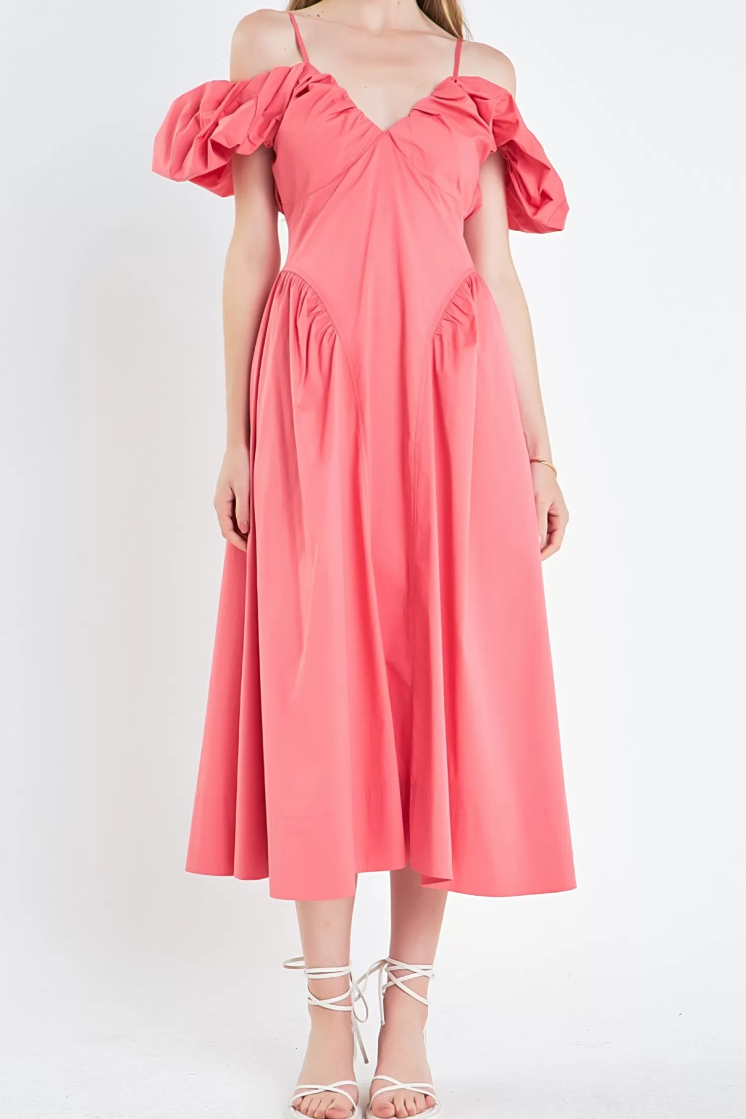 Store Ruched Sleeve Midi Dress Lounge & Casual | Midi Dresses