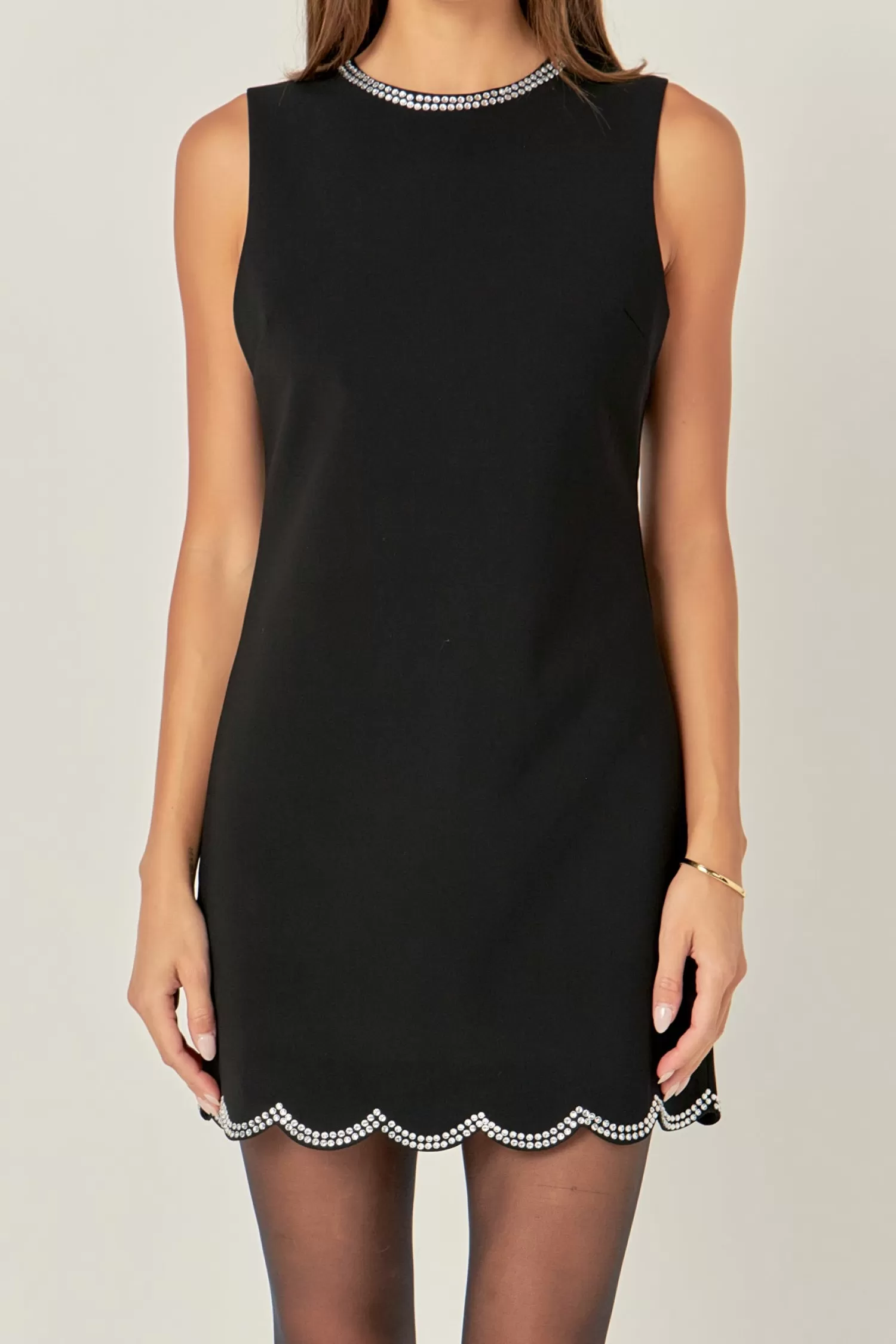 New Scallop Hotfix Mini Dress Mini Dresses | Dresses