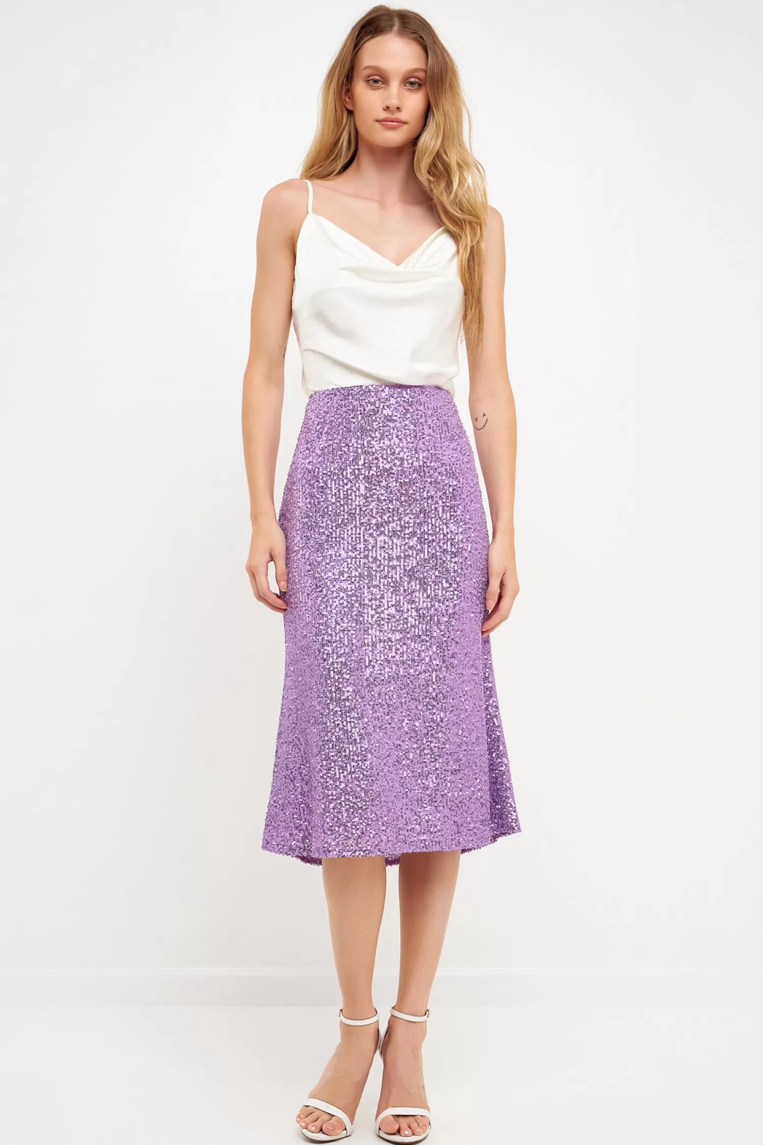 Outlet Sequins Midi Skirt Date-Night Ready | Night Out