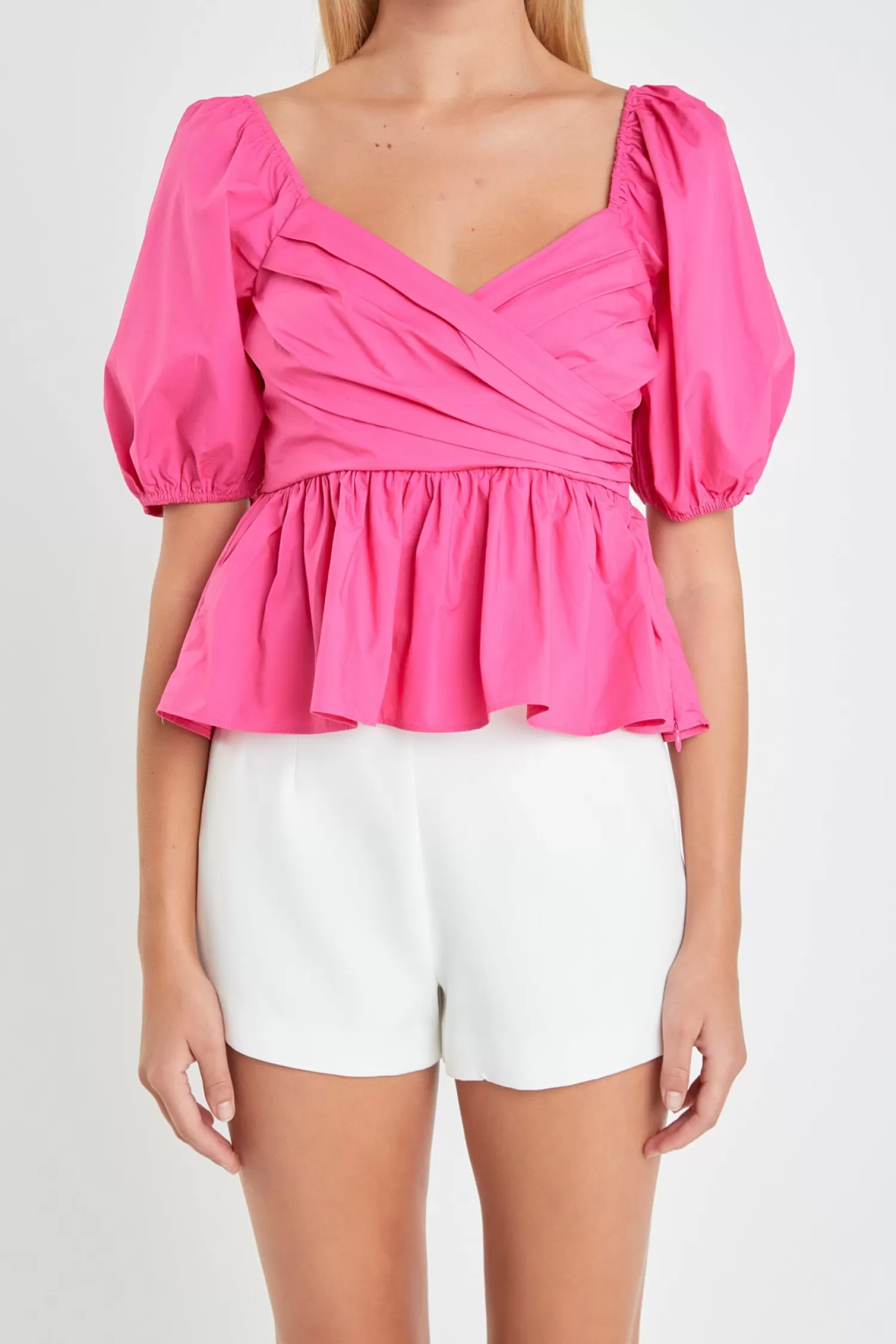 Hot Shirring Detail Puff Sleeve Top Puff Sleeve Perfection | Tops