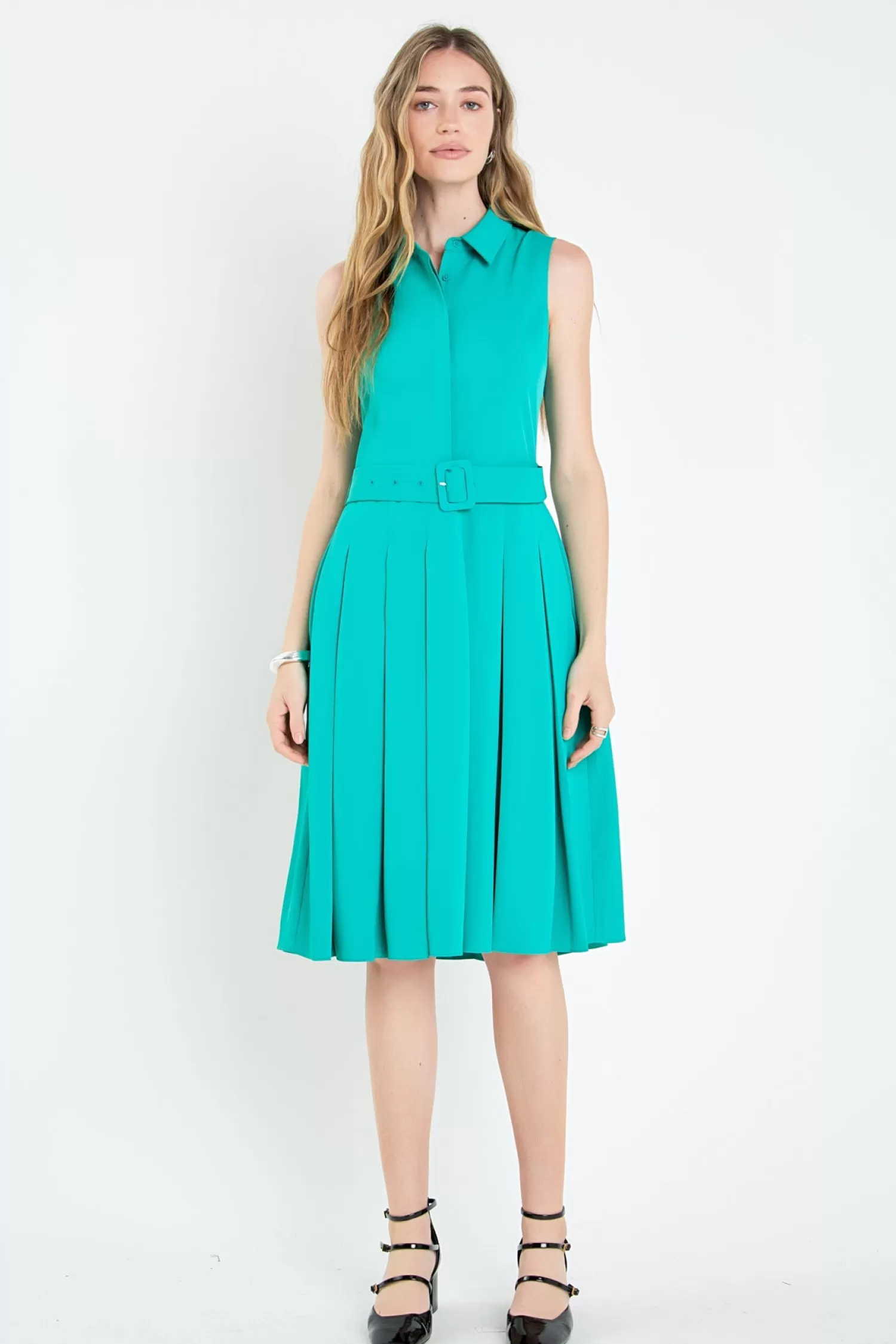 New Sleeveless Pleated Midi Dress Midi Dresses | Dresses