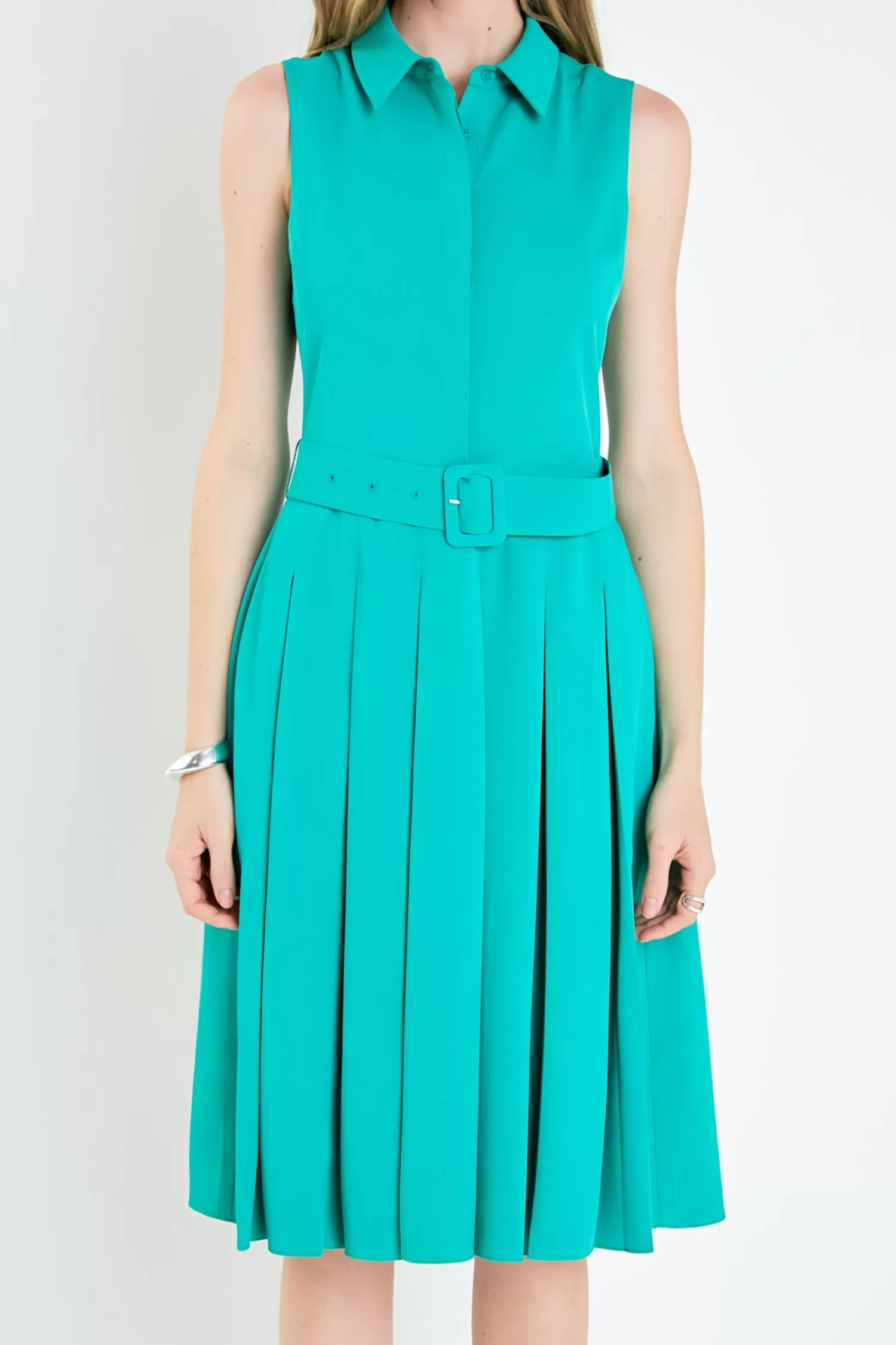 New Sleeveless Pleated Midi Dress Midi Dresses | Dresses