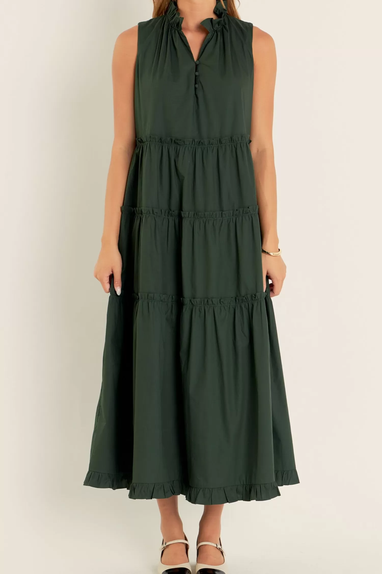 Best Sleeveless Ruffled Maxi Dress Dresses