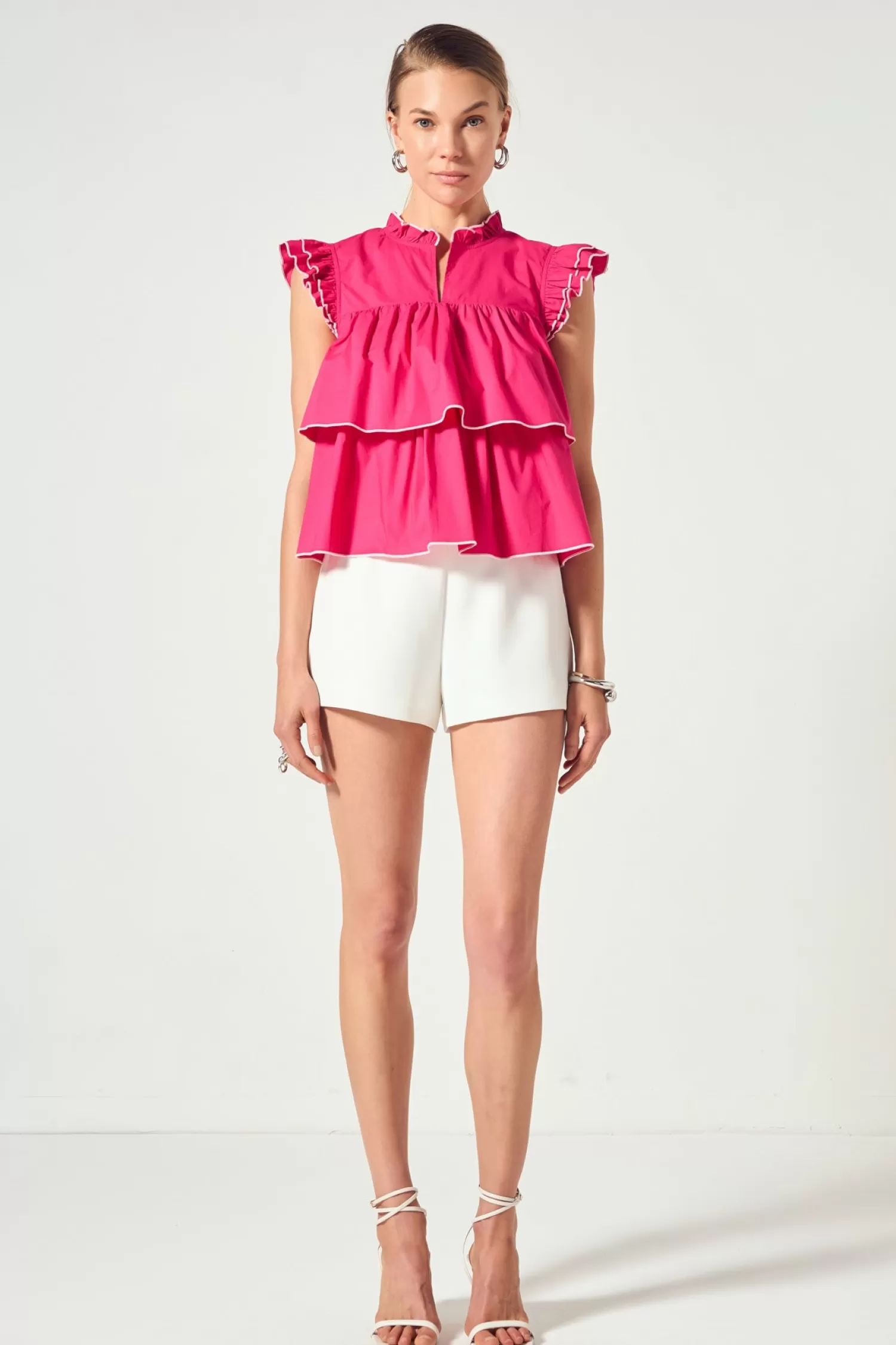 Best Sale Sleeveless Tiered Top Frills And Thrills | Date-Night Ready