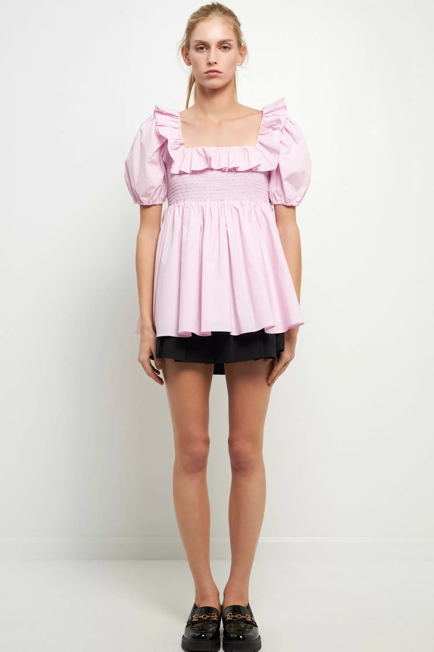 Cheap Smocked Square Neck Puff Sleeve Top Frills And Thrills | Puff Sleeve Perfection