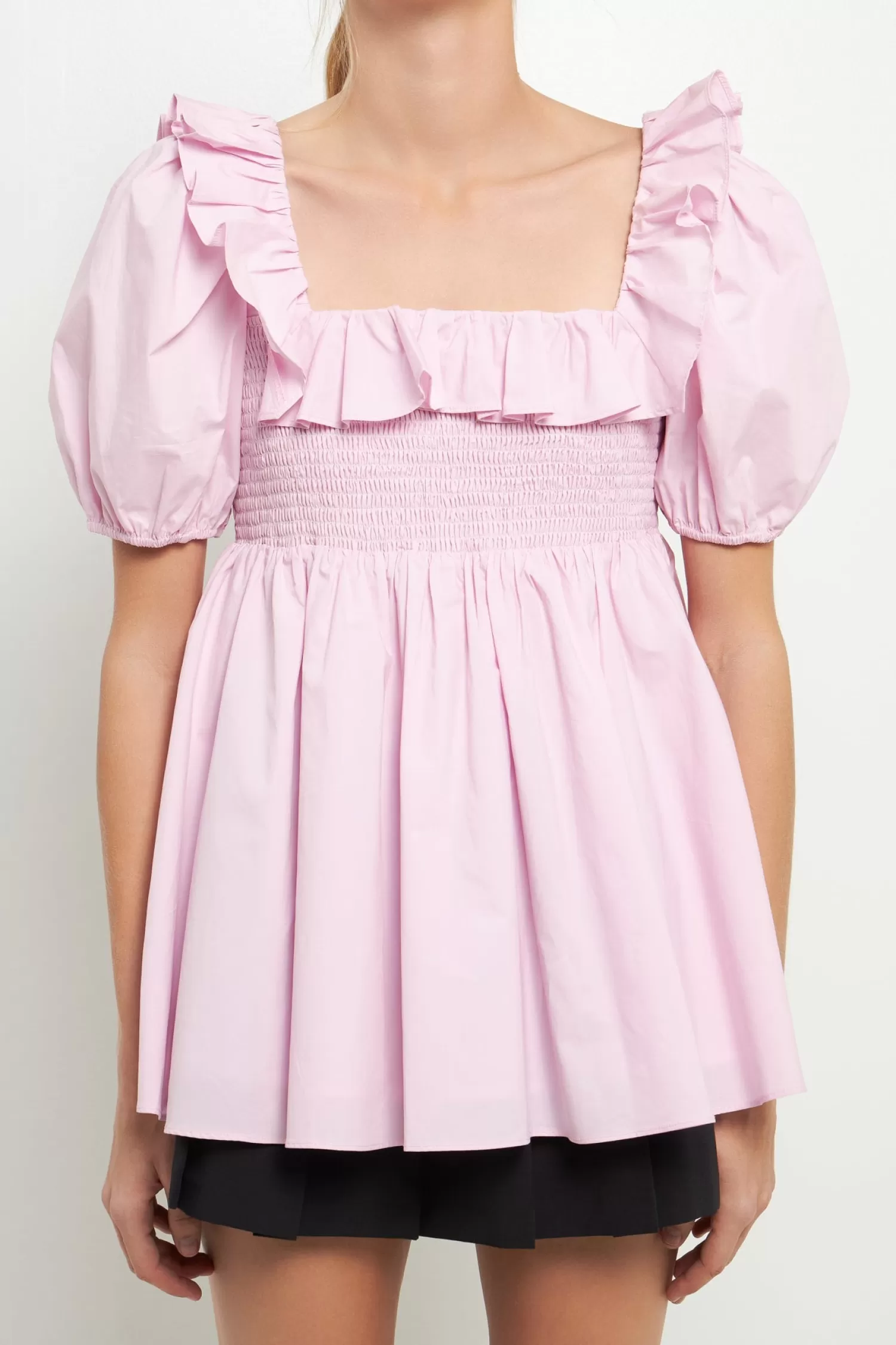 Cheap Smocked Square Neck Puff Sleeve Top Frills And Thrills | Puff Sleeve Perfection