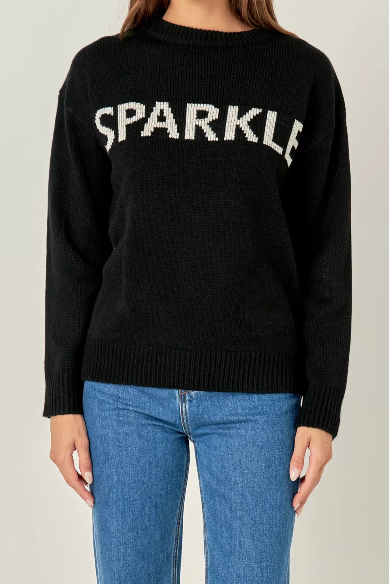 Shop Sparkle Lettering Sweater Best Sellers | Sweaters & Knits