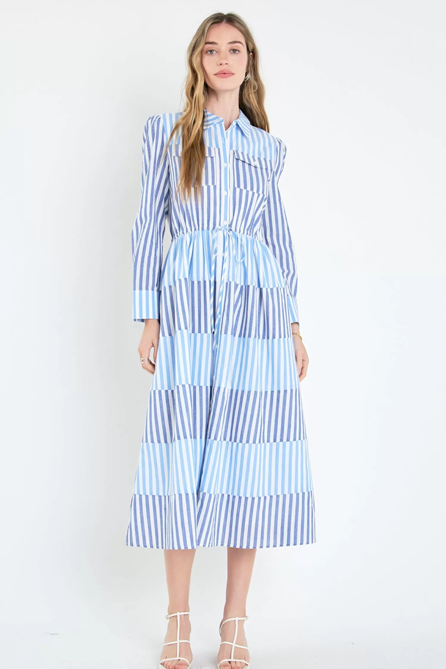 Sale Stripe Block Maxi Dress Office Chic | Maxi Dresses