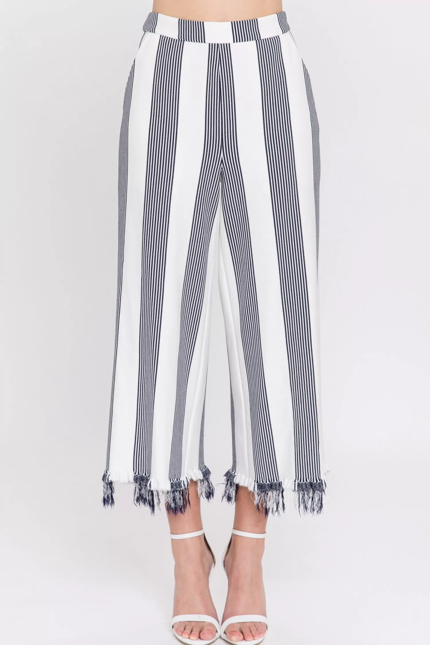 Cheap Stripe Fringe hem Pants Stripe Wonders | Pants