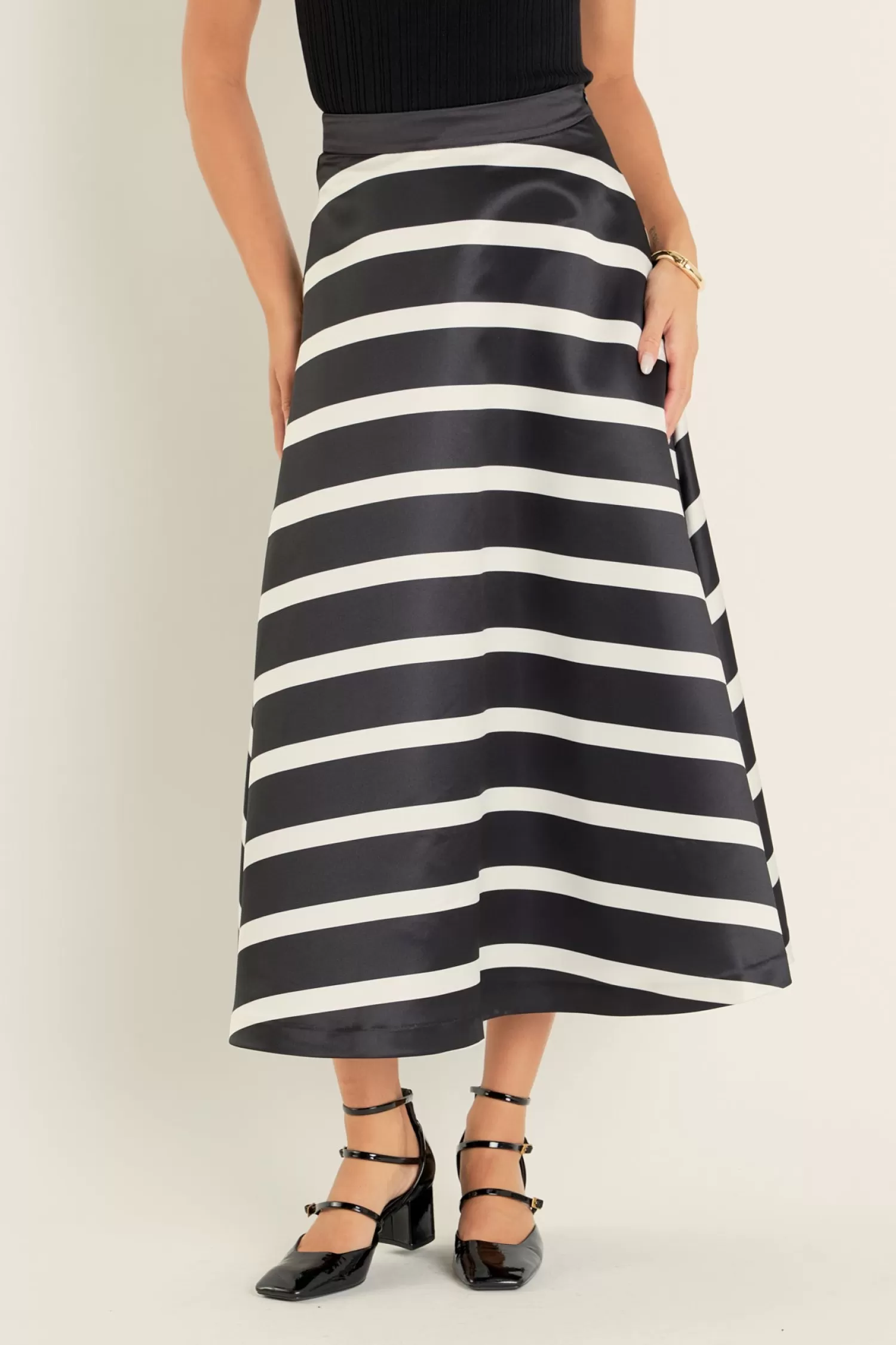 Store Stripe Full Midi Skirt Stripe Wonders | Skirts