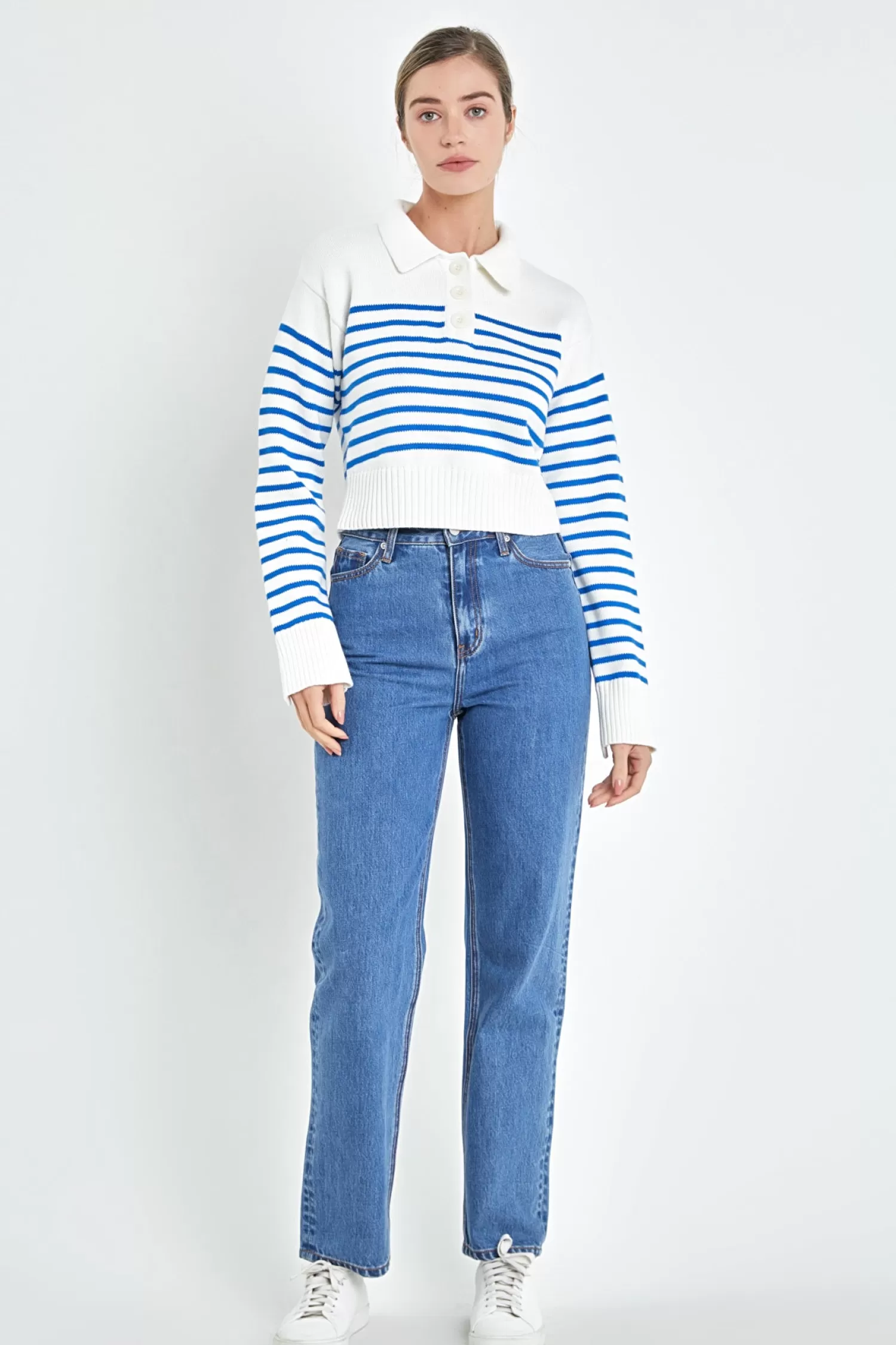 Hot Stripe Knit Long Sleeve Top Stripe Wonders | Tops