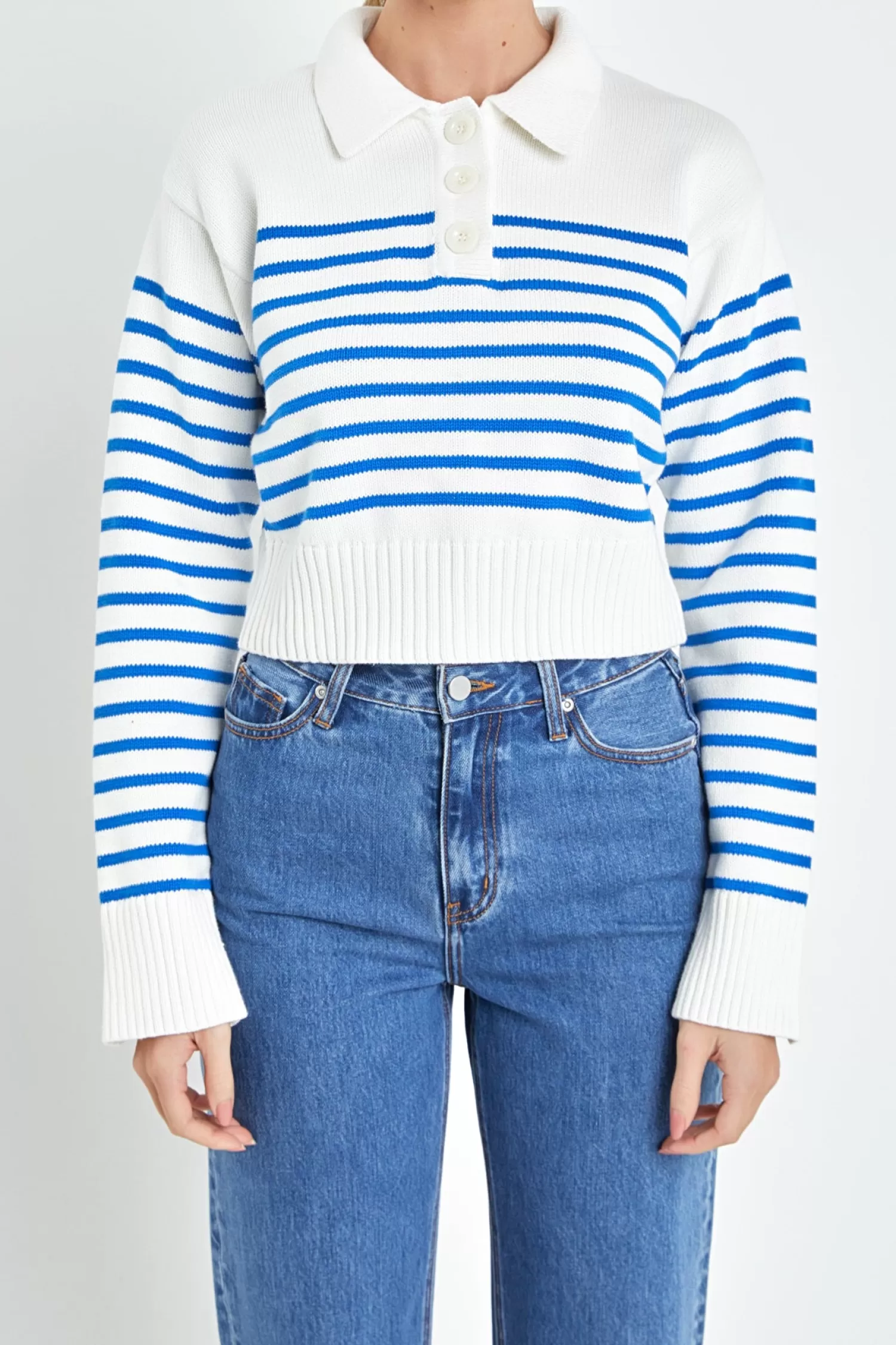 Hot Stripe Knit Long Sleeve Top Stripe Wonders | Tops