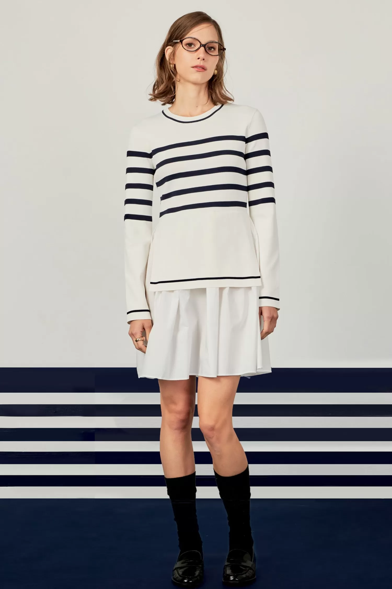 Hot Stripe Mix Media Dress Stripe Wonders | Mixed Media