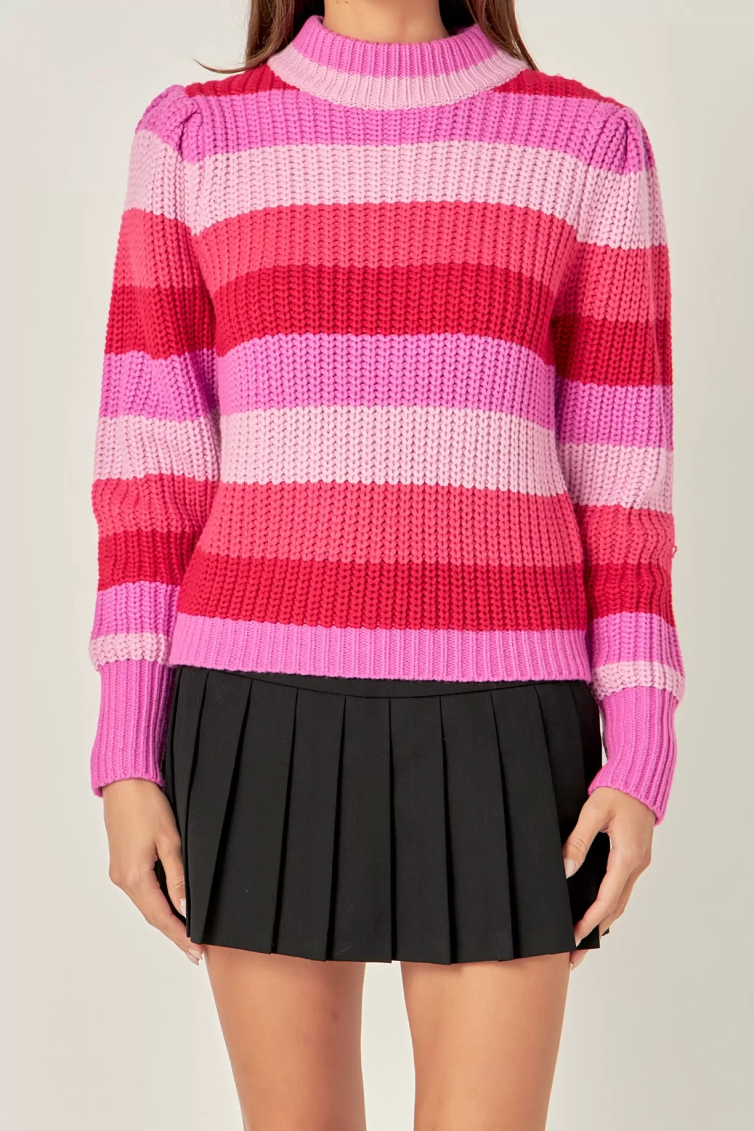 Shop Stripe Mockneck Long Sleeve Sweater Stripe Wonders | Sweaters & Knits