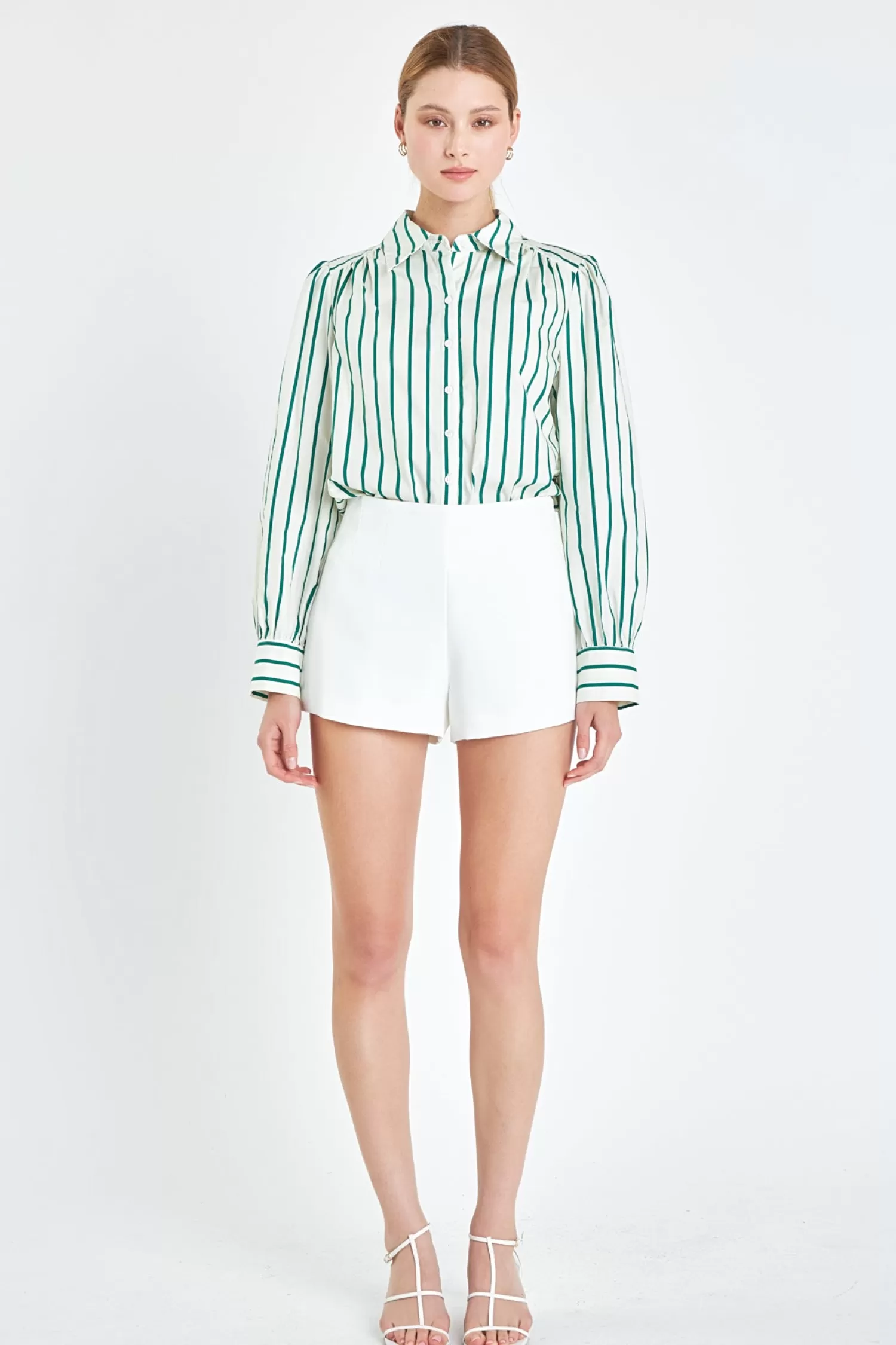 Flash Sale Stripe Shirt in Stripe Wonders | Puff Sleeve Perfection