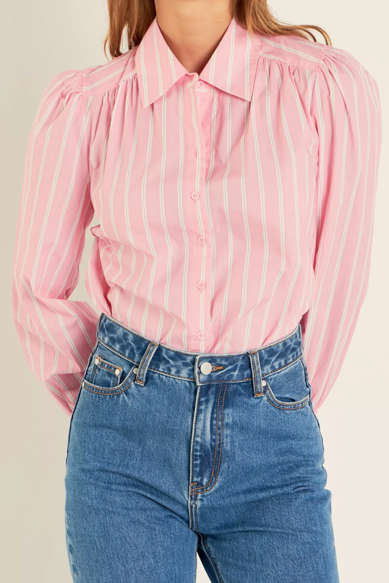 Clearance Stripe Shirt in Pink Stripe Wonders | Tops