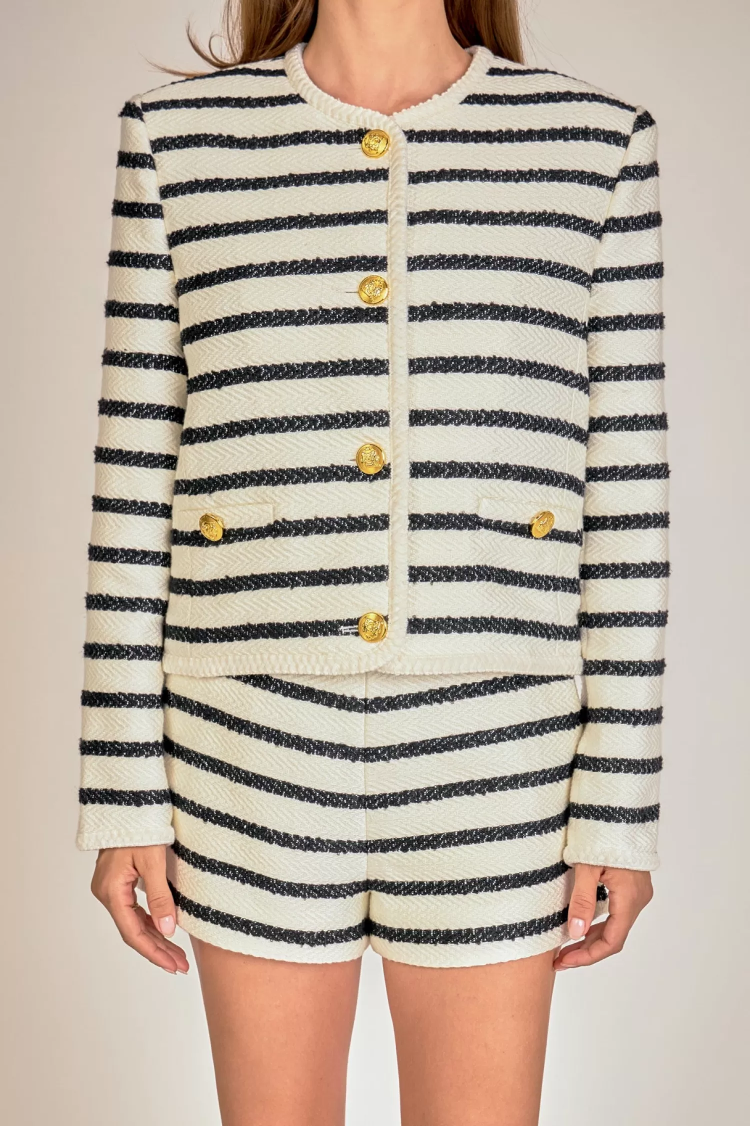 Sale Stripe Tweed Jacket Stripe Wonders | Matching Sets