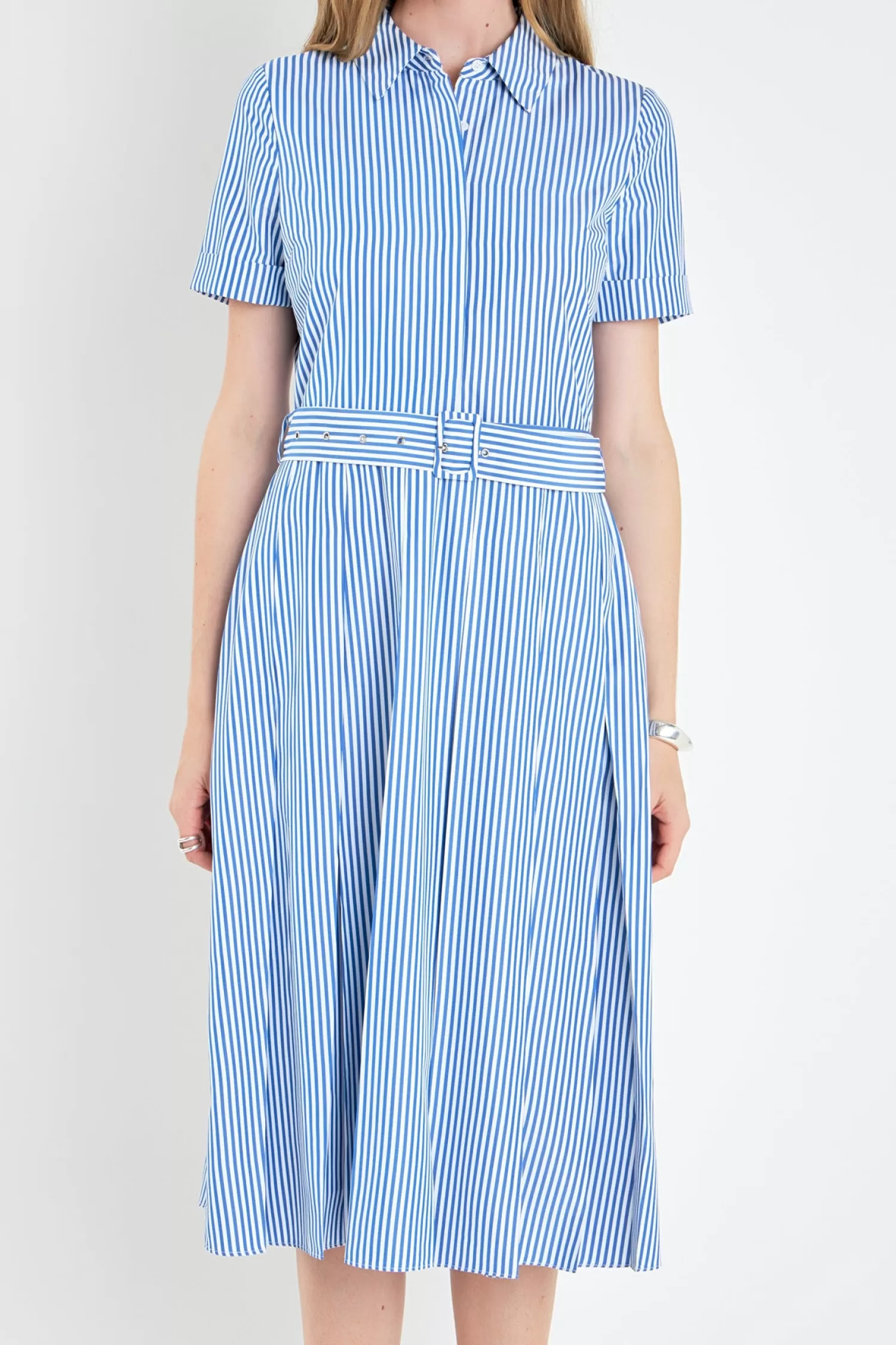 Outlet Striped Belted Midi Dress Midi Dresses | Lounge & Casual