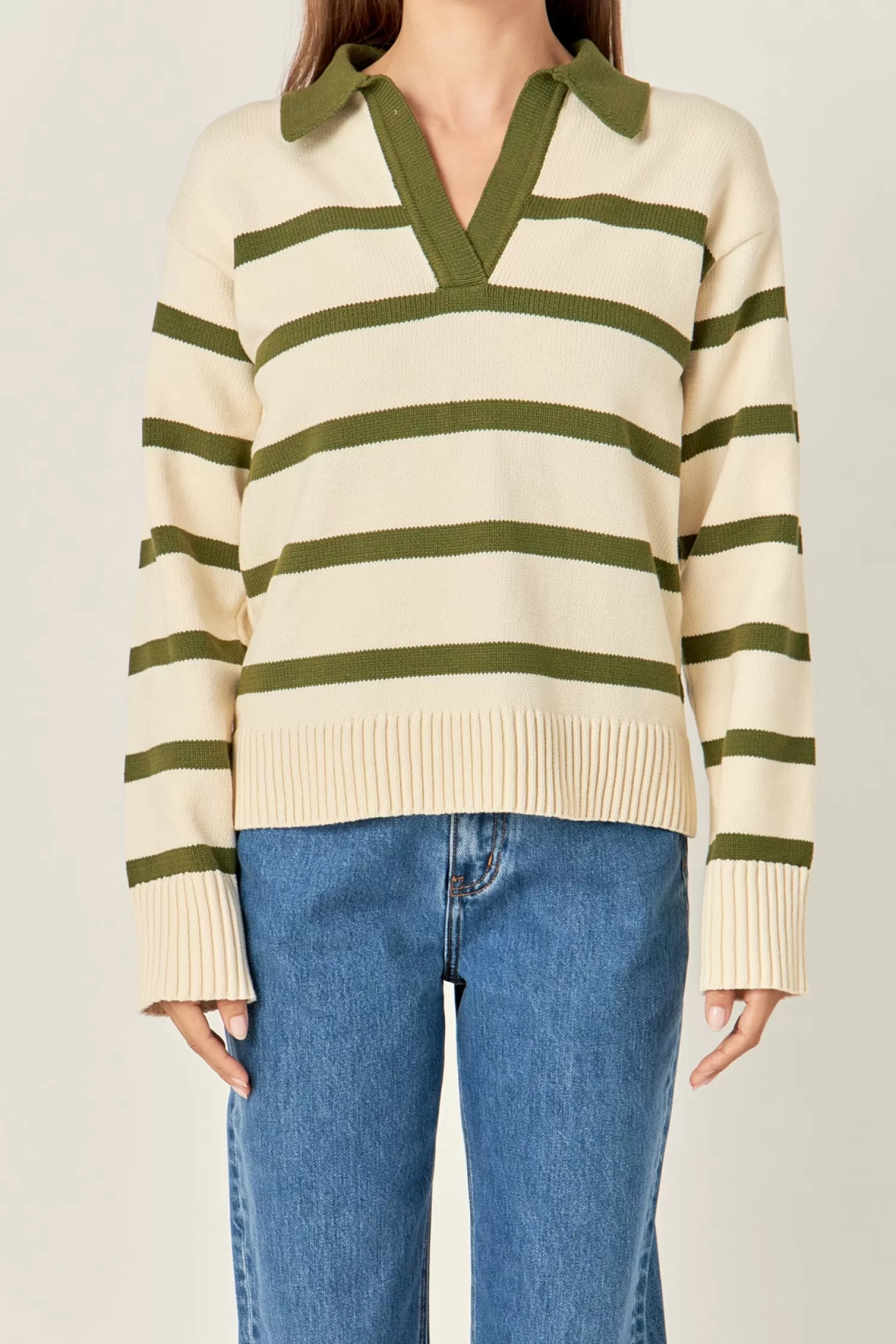 Fashion Striped Collared Sweater Best Sellers | Stripe Wonders