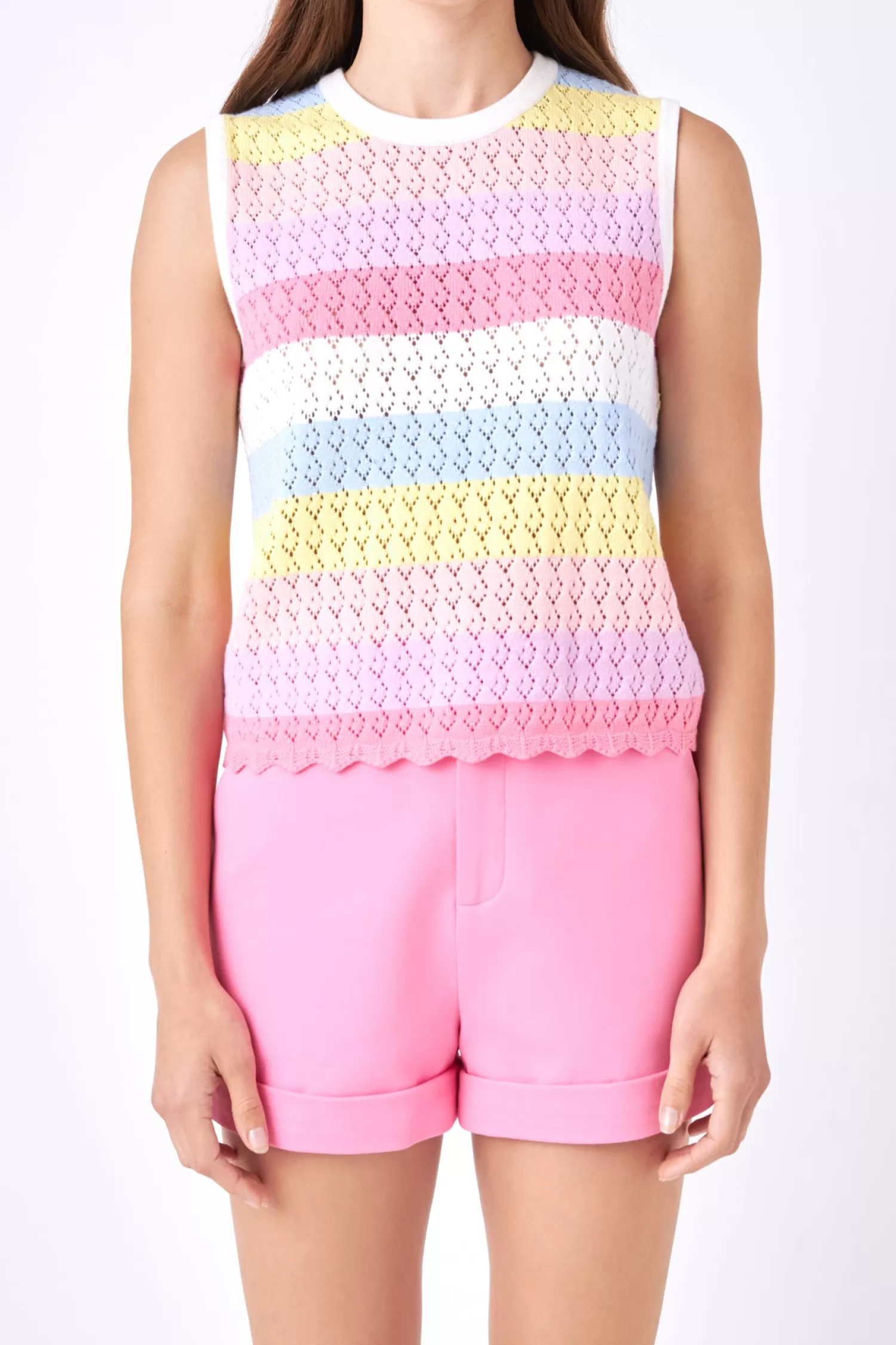 Discount Striped Crochet Top Stripe Wonders | Night Out