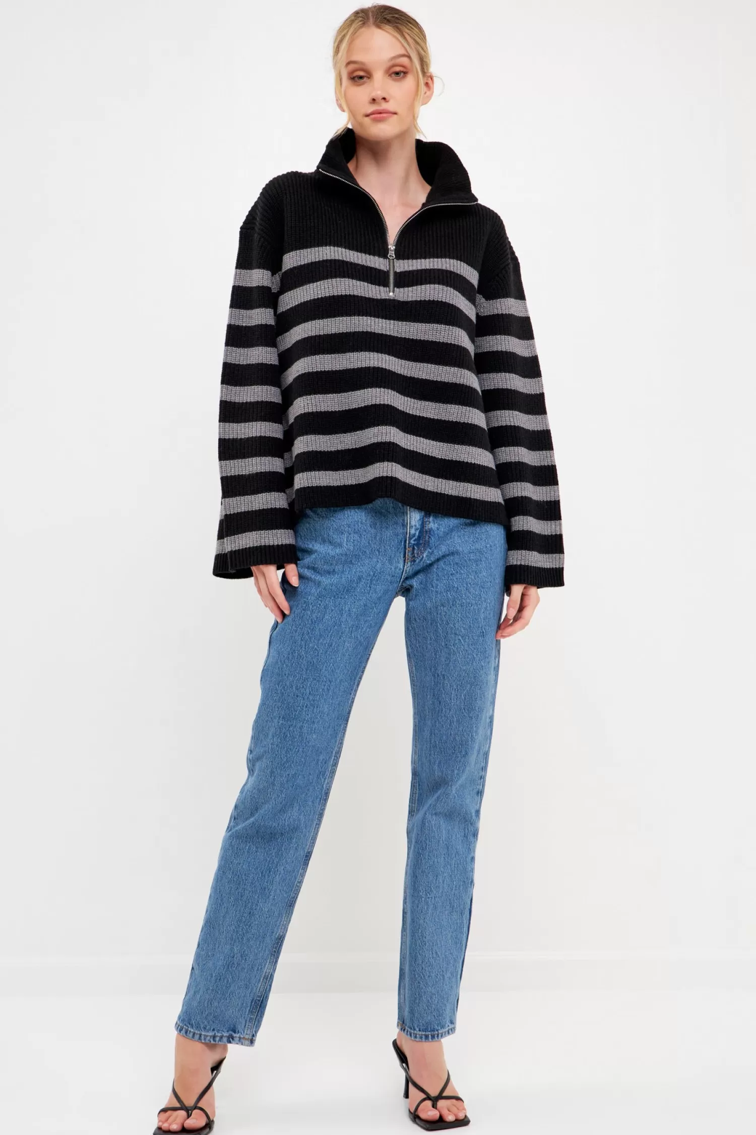 Best Striped Half-Zip Sweater- Sale Sweaters & Knits | Sweater Season