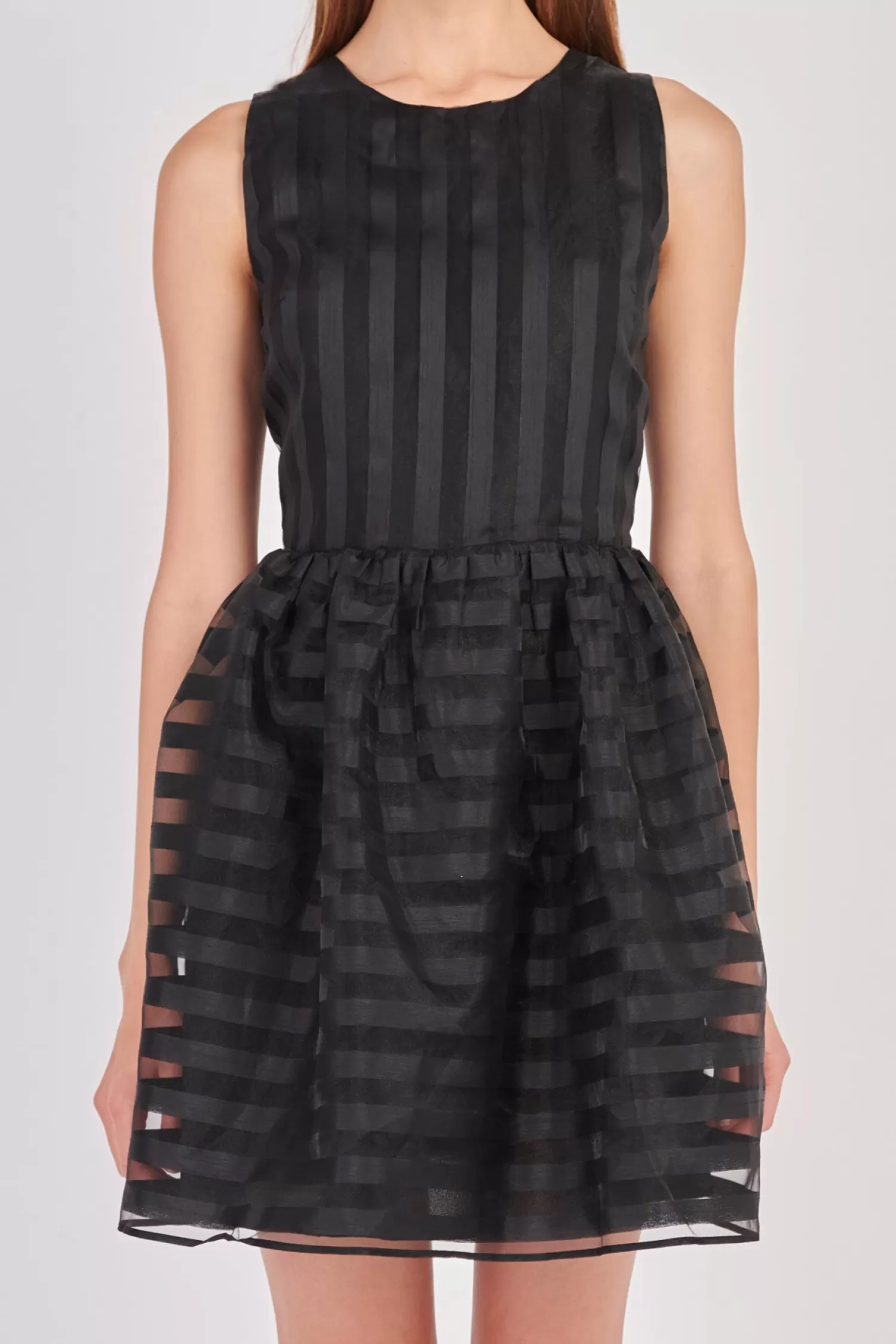 Flash Sale Striped Organza Sleeveless Mini Dress Mini Dresses | Date Night Dreams