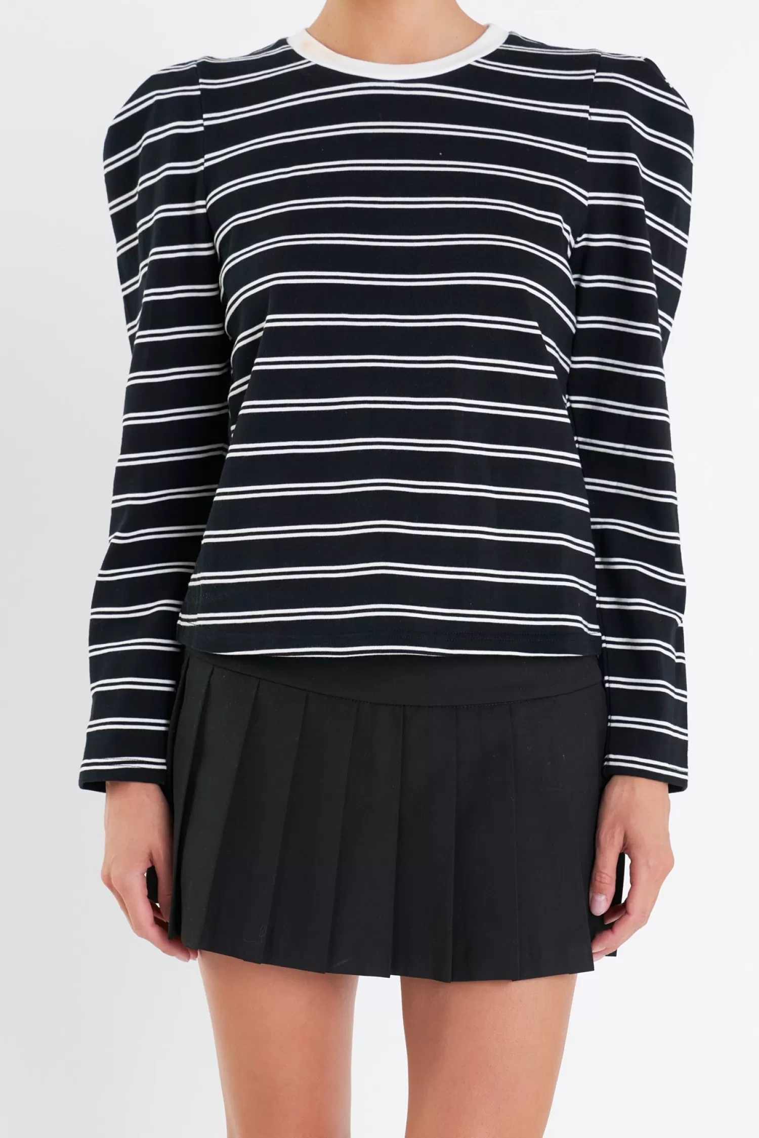 Best Sale Striped Puff Sleeves Top Stripe Wonders | Tops