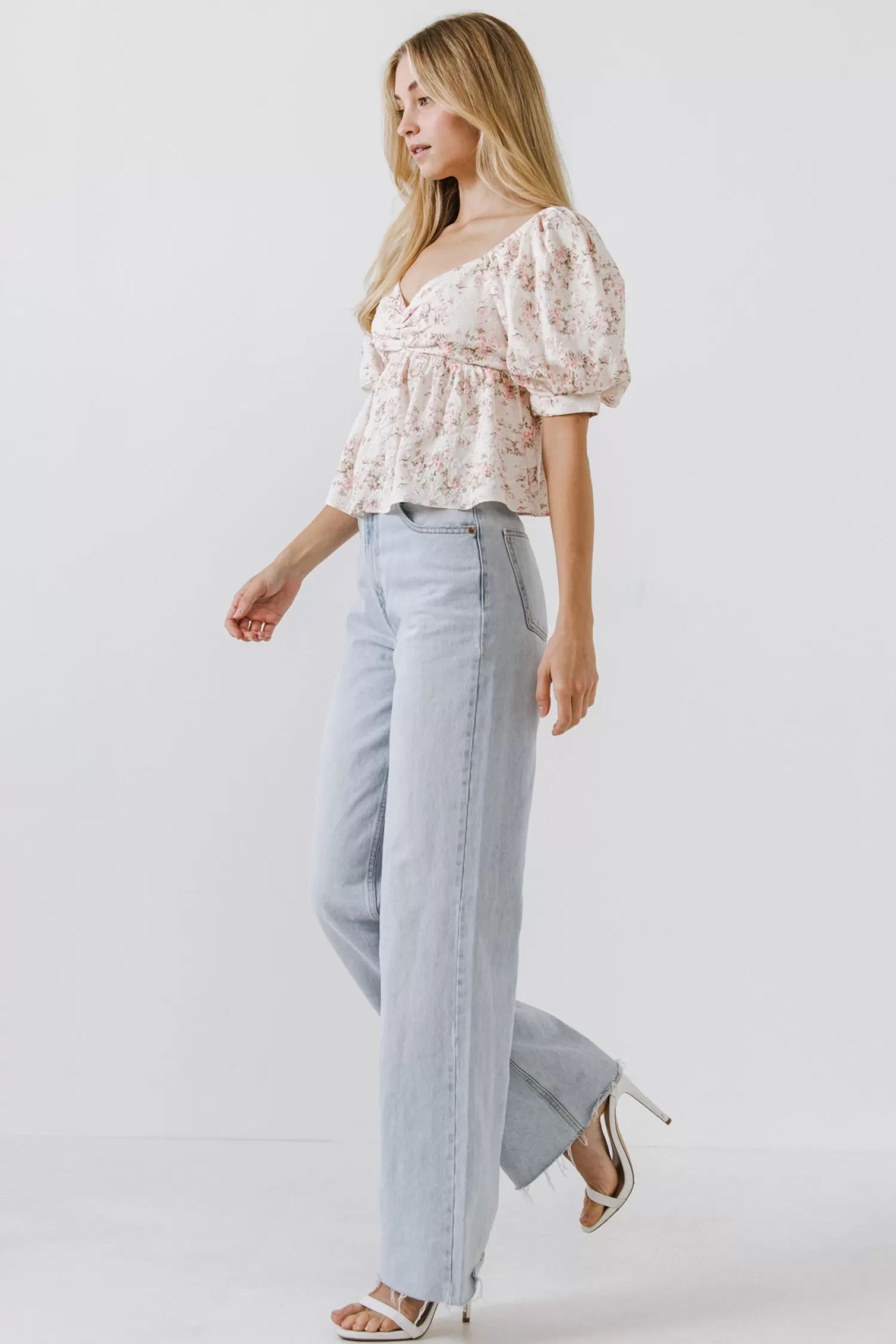 Online Textured Floral Top Wanderlust Wardrobe | Tops