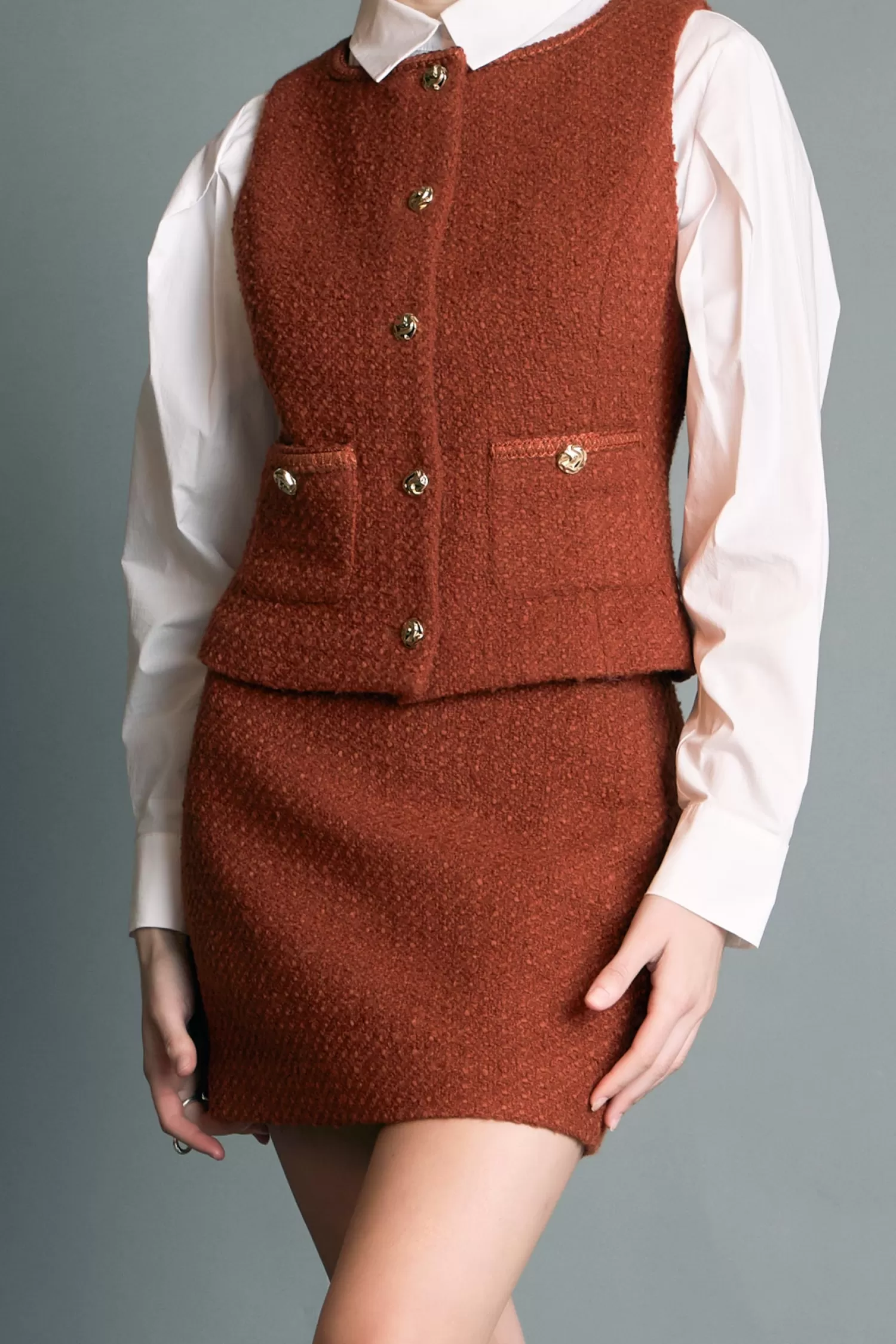 Best Sale Tweed Vest Tops | Matching Sets