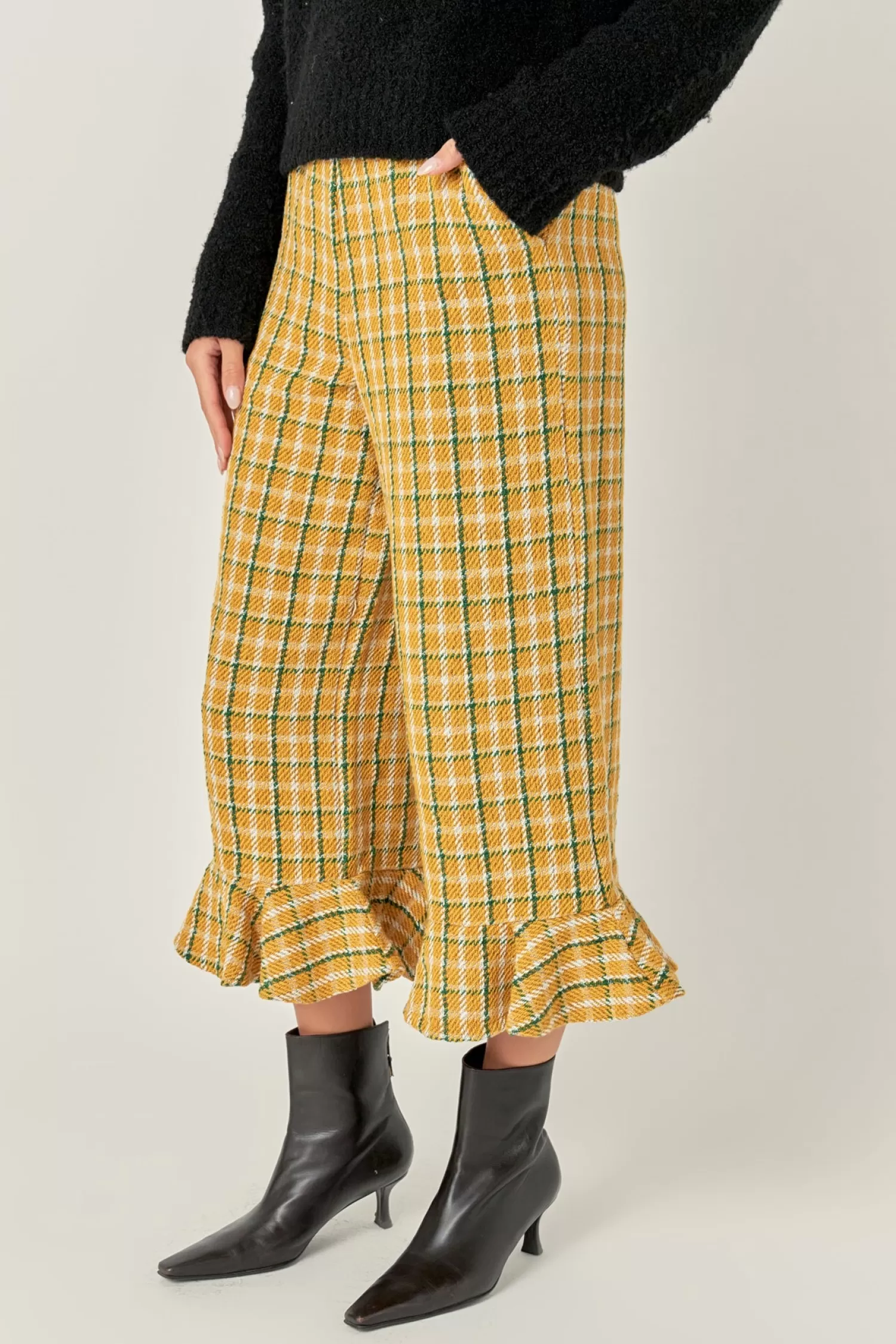 Sale Tweed Wide Leg Culotte Pants Pants | Bottoms